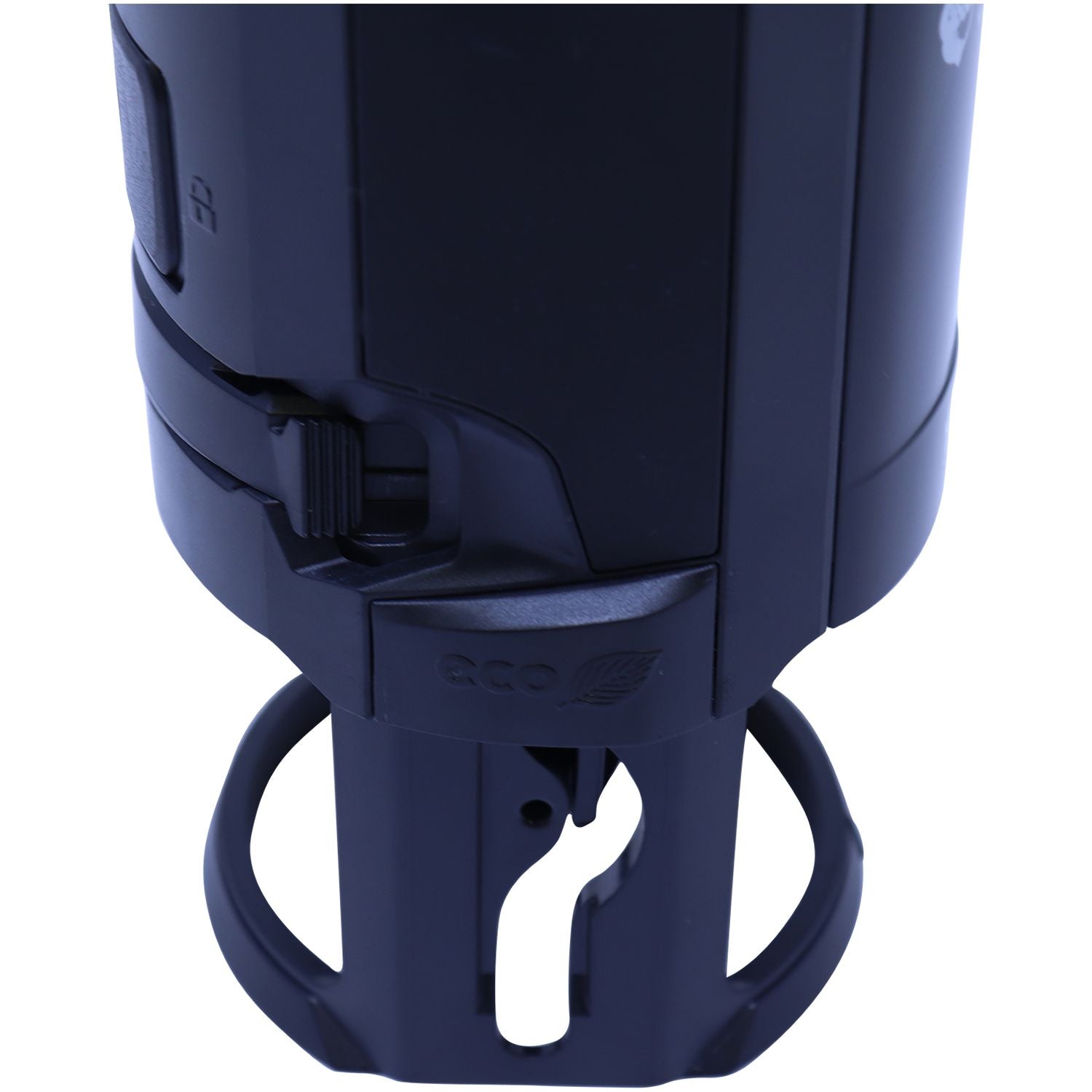 Close-up of the Self Inking Notary Stamp of Seal, showing the side view with eco-friendly marking and locking mechanism.