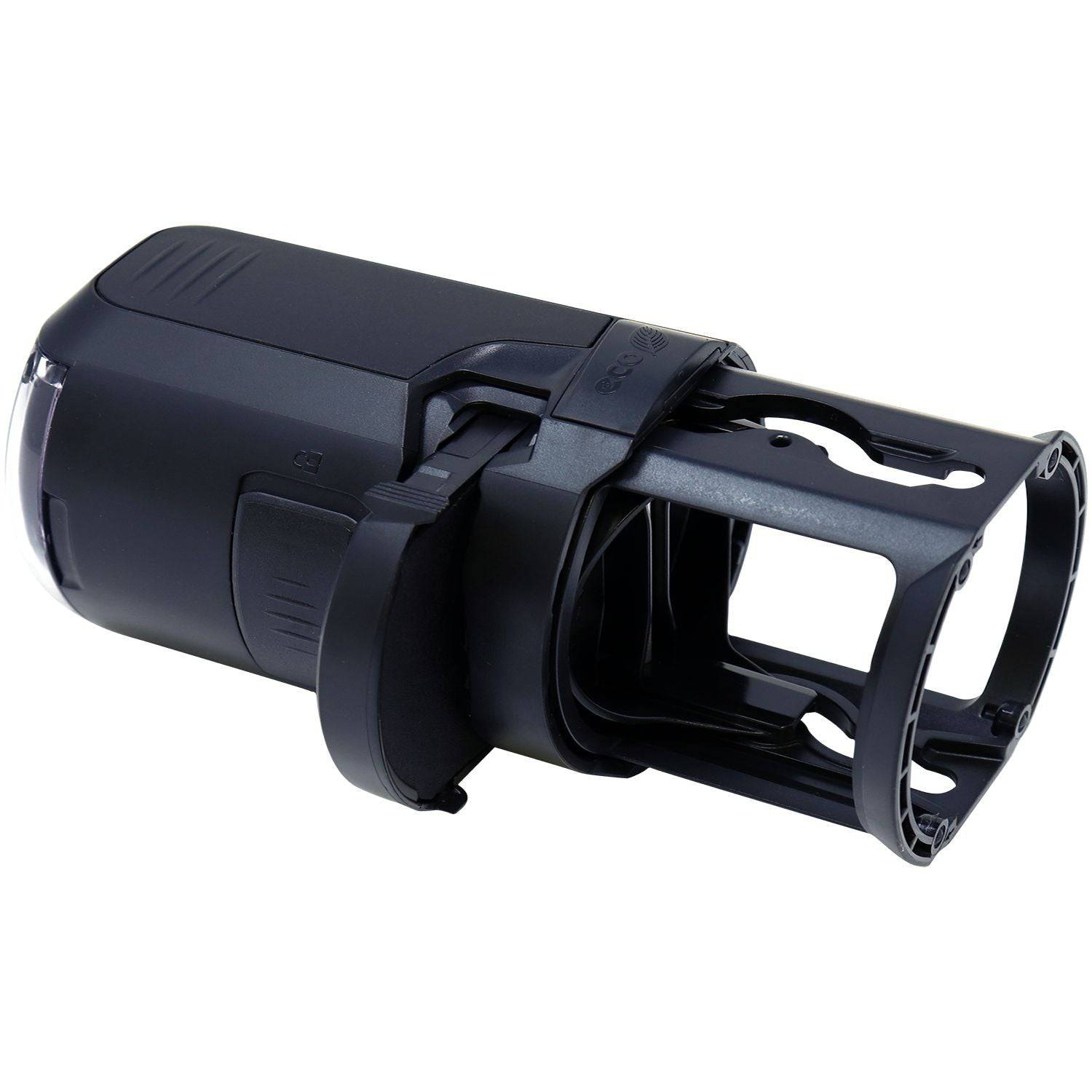 Self Inking Engineer Stamp of Seal with black casing, shown on its side with the pad extended.