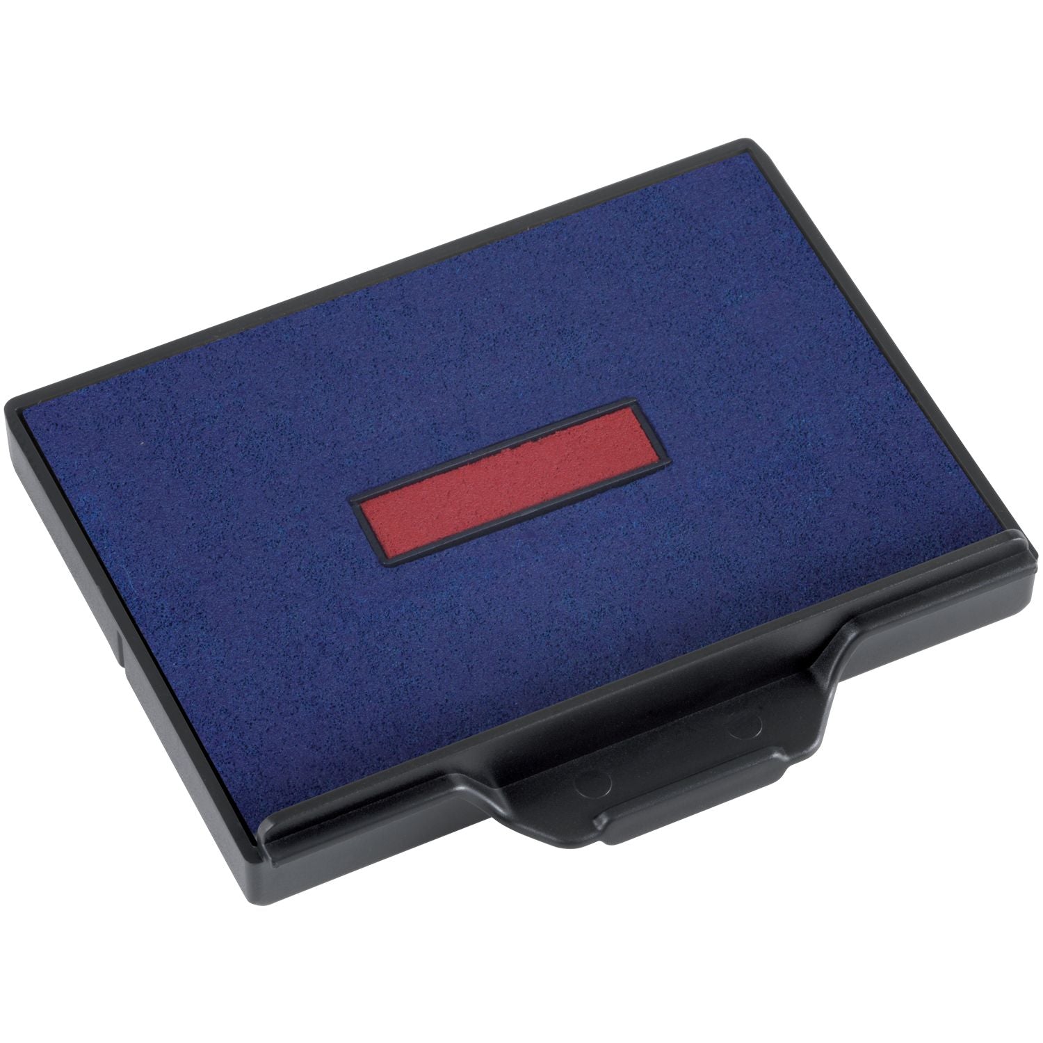 Two Color Replacement Ink Pad for 5480 Trodat Stamps, featuring a blue and red ink pad in a black plastic casing.