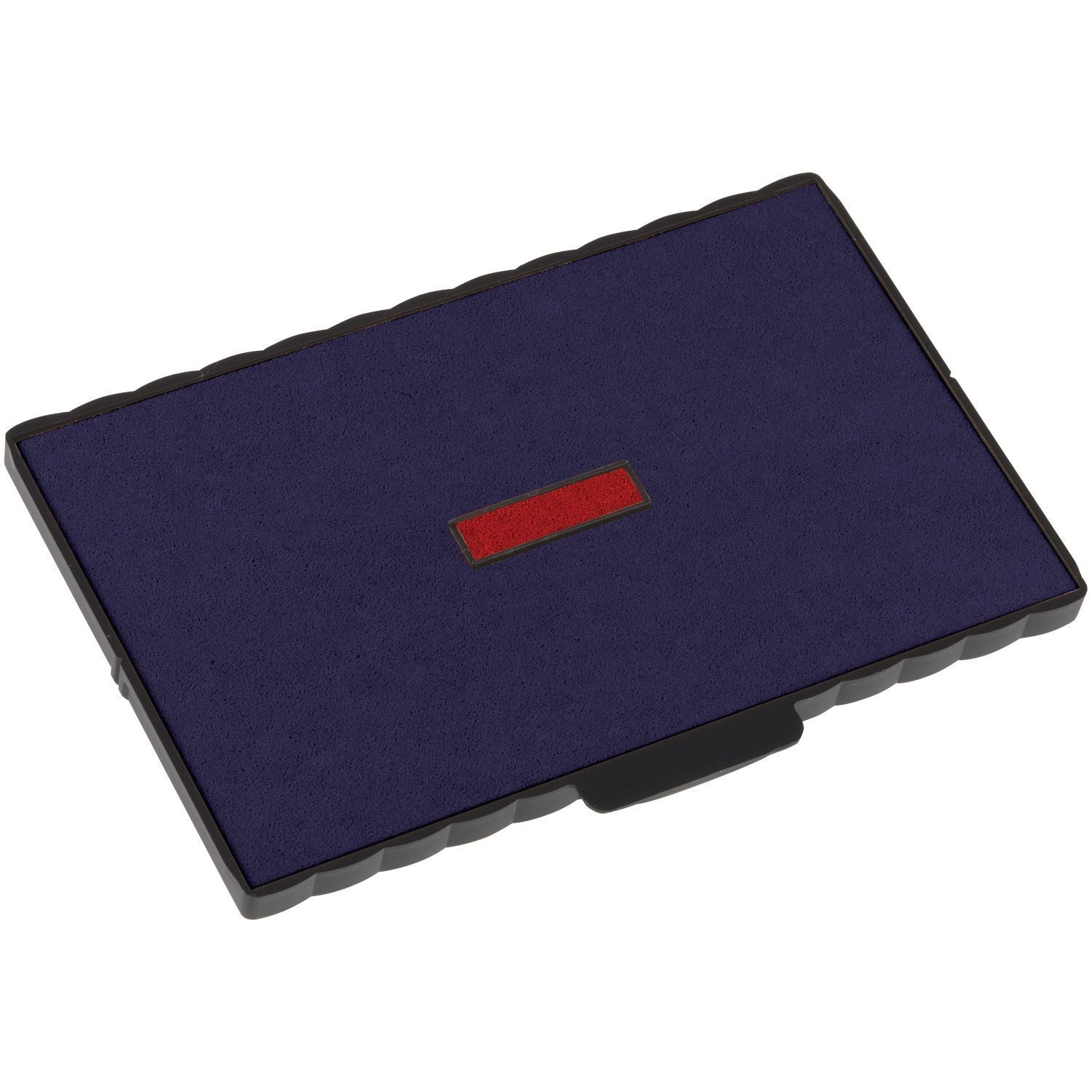 Two Color Replacement Ink Pad for 54120, 54126 Trodat Stamps, featuring a blue and red ink pad in a black plastic casing.