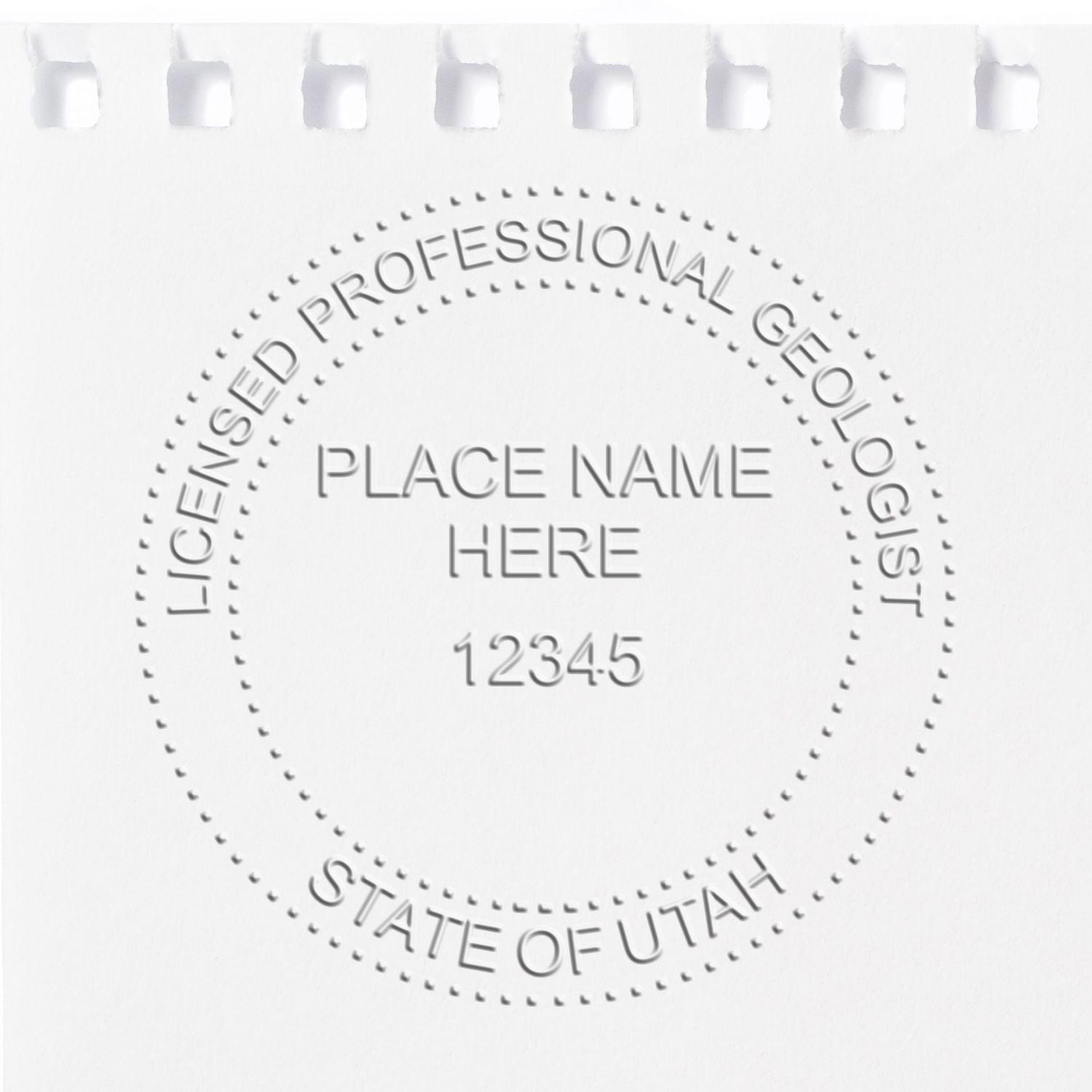 This paper is stamped with a sample imprint of the Long Reach Utah Geology Seal, signifying its quality and reliability.