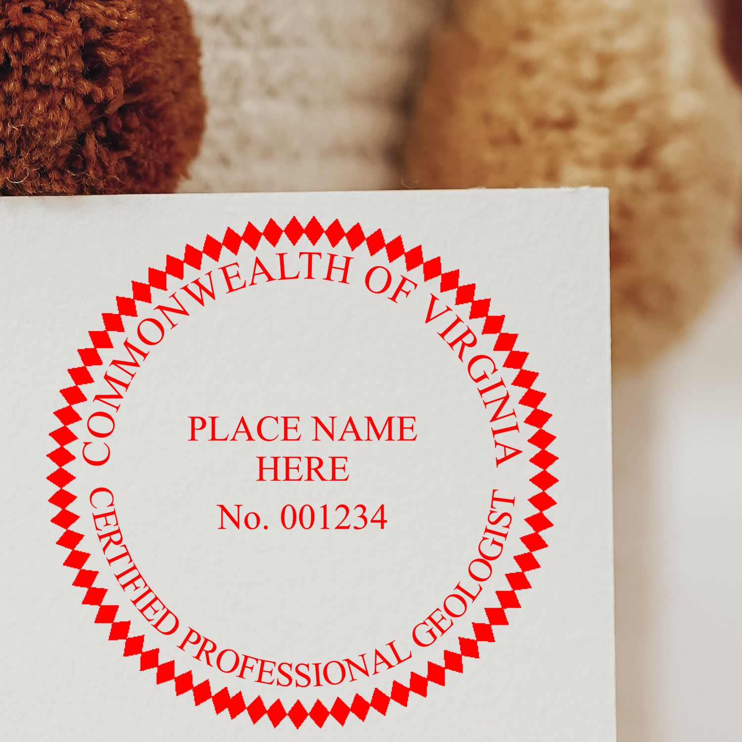 The Digital Virginia Geologist Stamp, Electronic Seal for Virginia Geologist stamp impression comes to life with a crisp, detailed image stamped on paper - showcasing true professional quality.