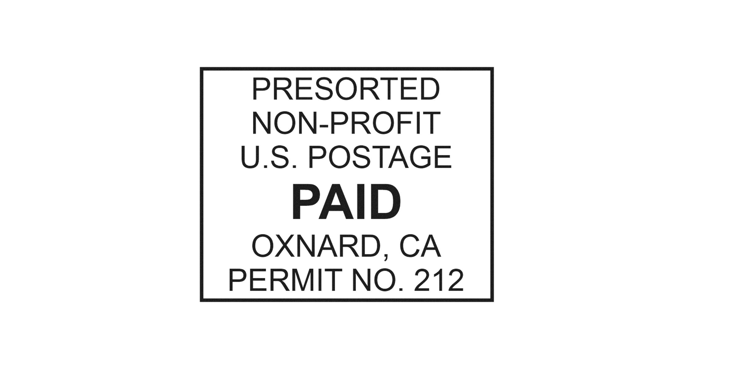 Paid stamp: PRESORTED NON-PROFIT U.S. POSTAGE PAID OXNARD, CA PERMIT NO. 212.