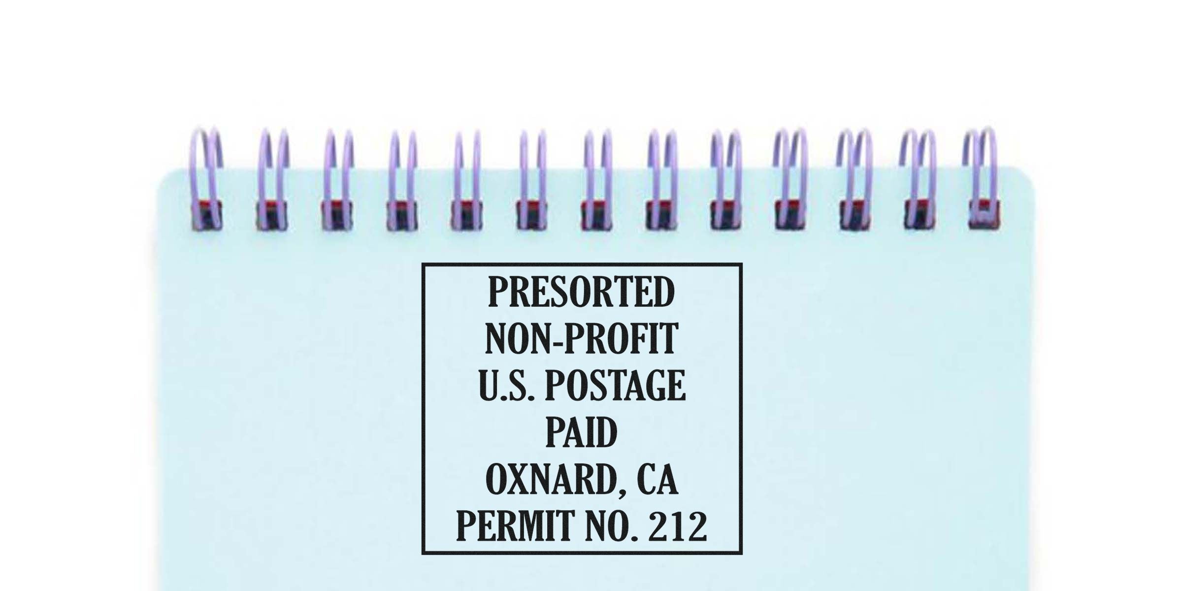 Stamp reading: "Presorted Non-Profit U.S. Postage Paid Oxnard, CA Permit No. 212."