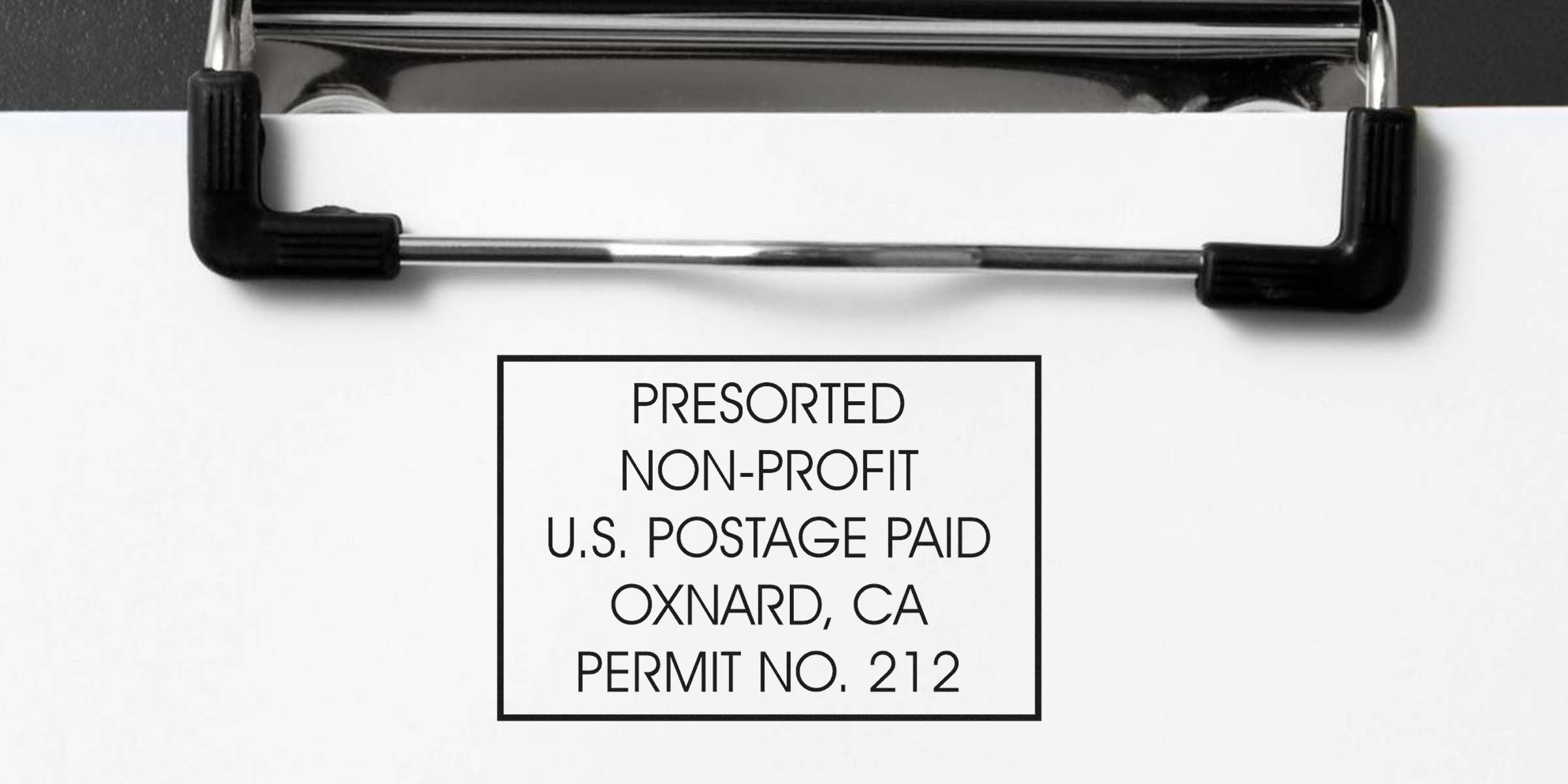 Envelope showing a presorted non-profit U.S. postage paid label with permit details.