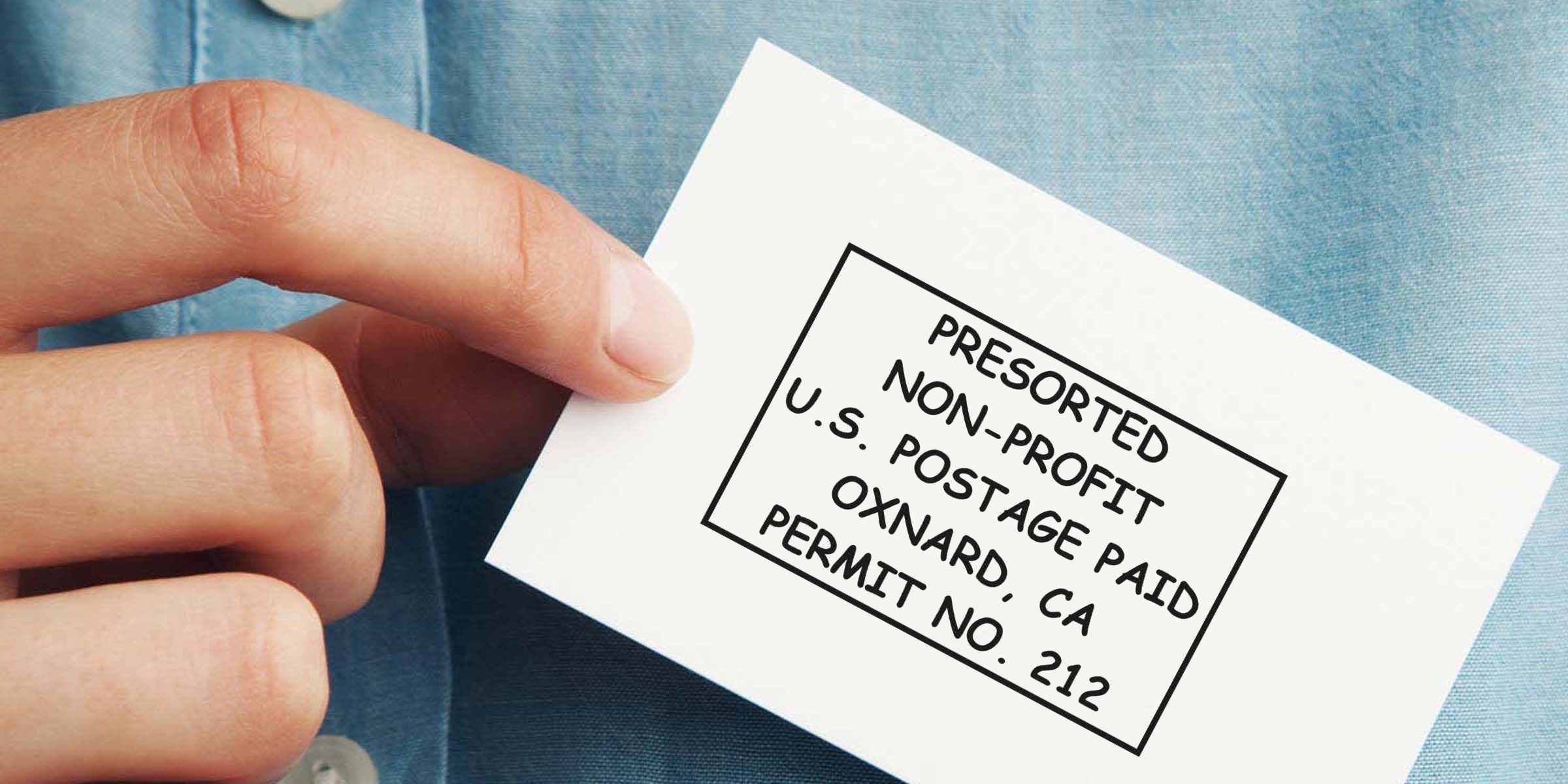 Envelope label reading: PRESORTED NON-PROFIT U.S. POSTAGE PAID OXNARD, CA PERMIT NO. 212.