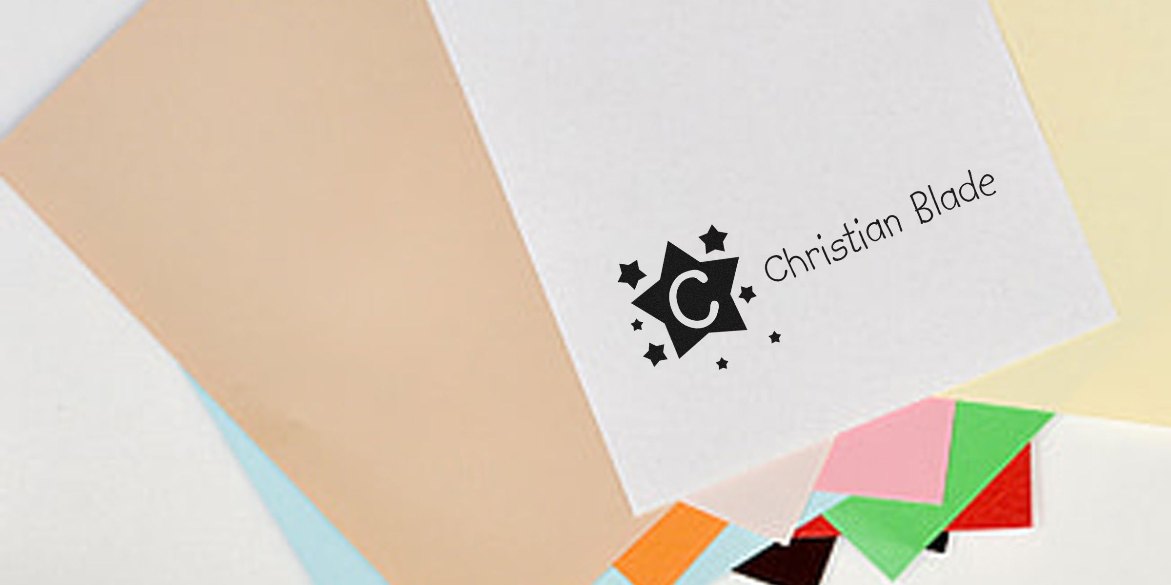 Logo featuring a black star-like emblem with a central “C” and the text “Christian Blade.”