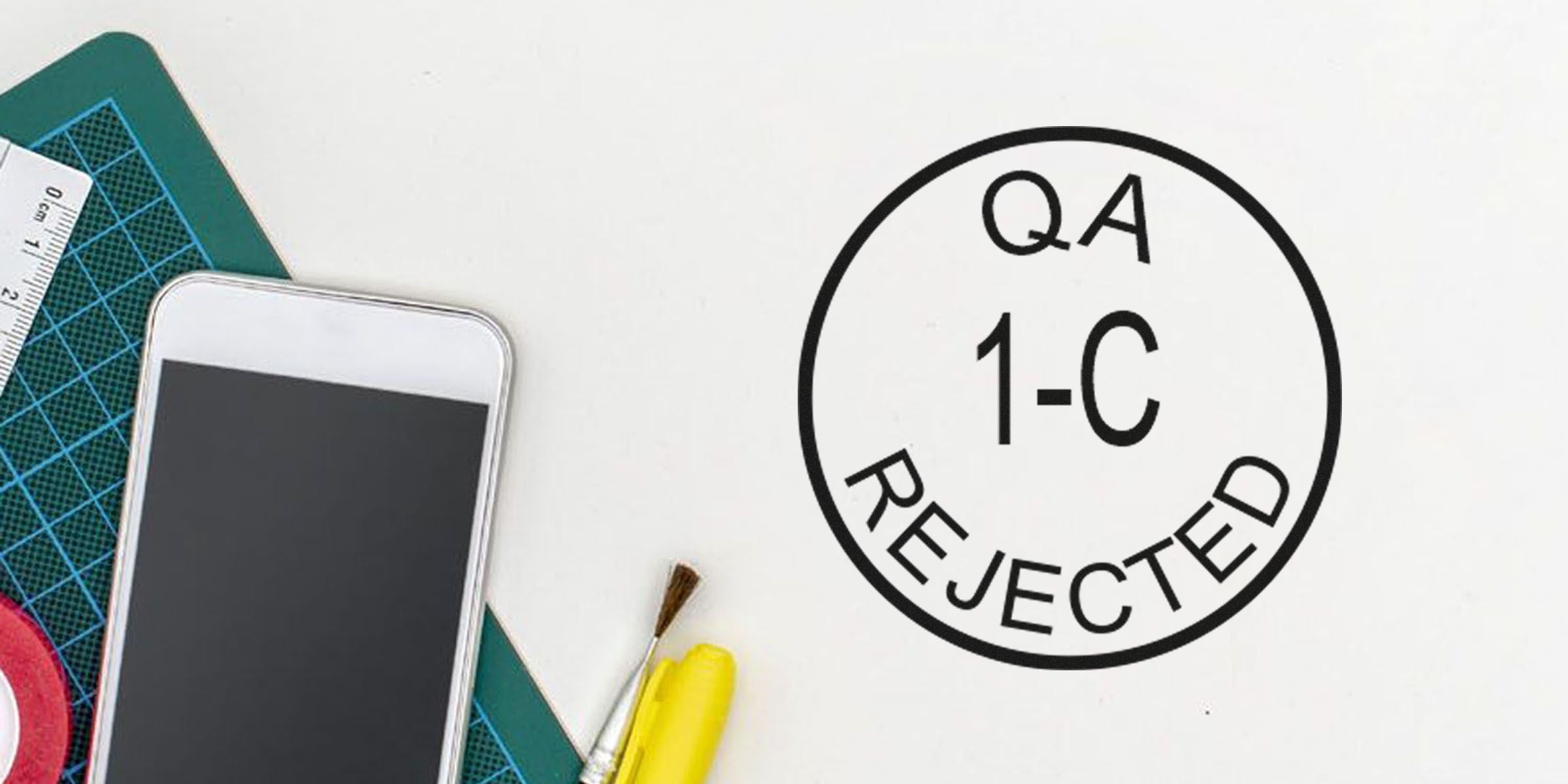Circular stamp that says “QA 1-C REJECTED.”