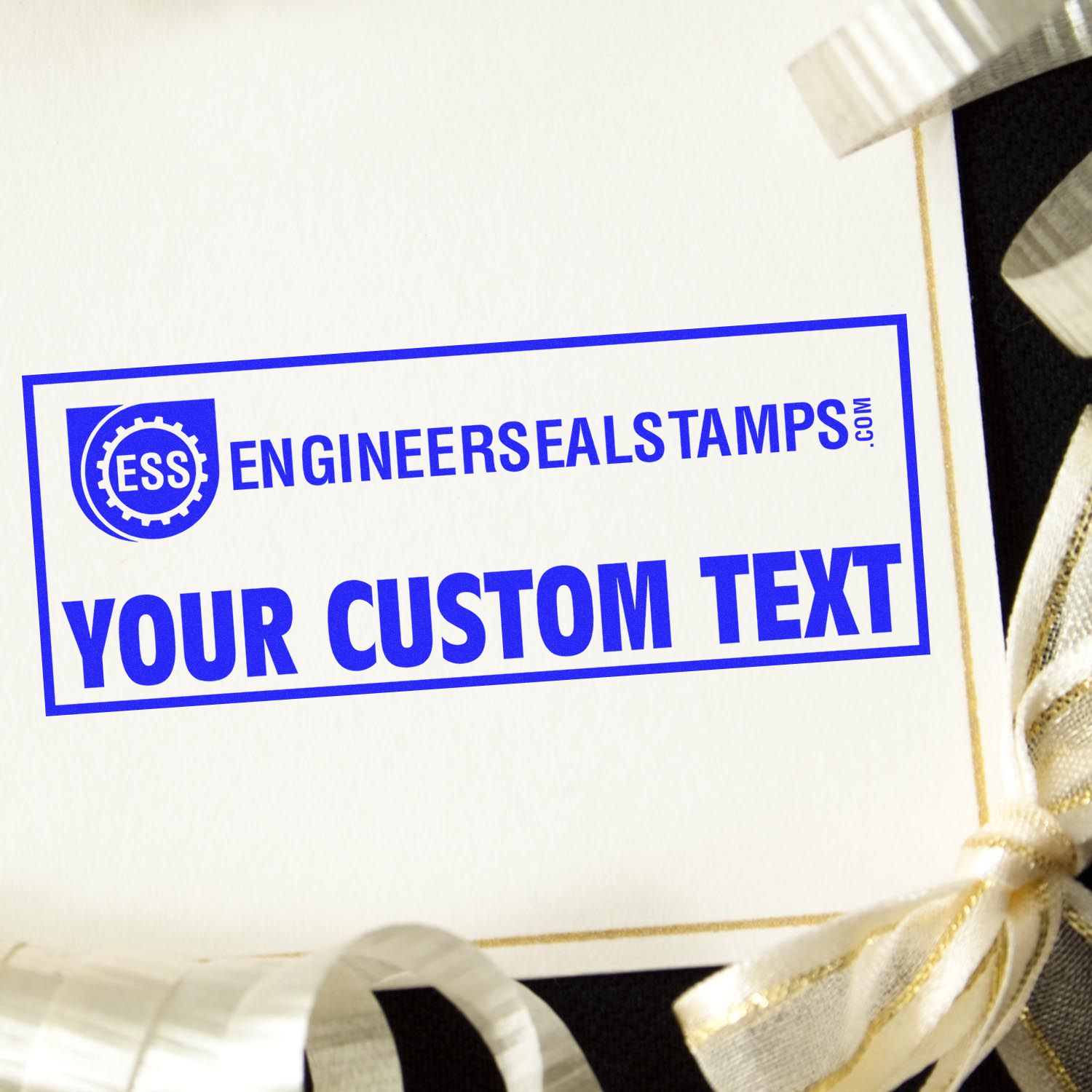 Enhance Document Security: The Power of Legal Stamps Feature Image showing a custom stamp with 'Your Custom Text' on a white background.