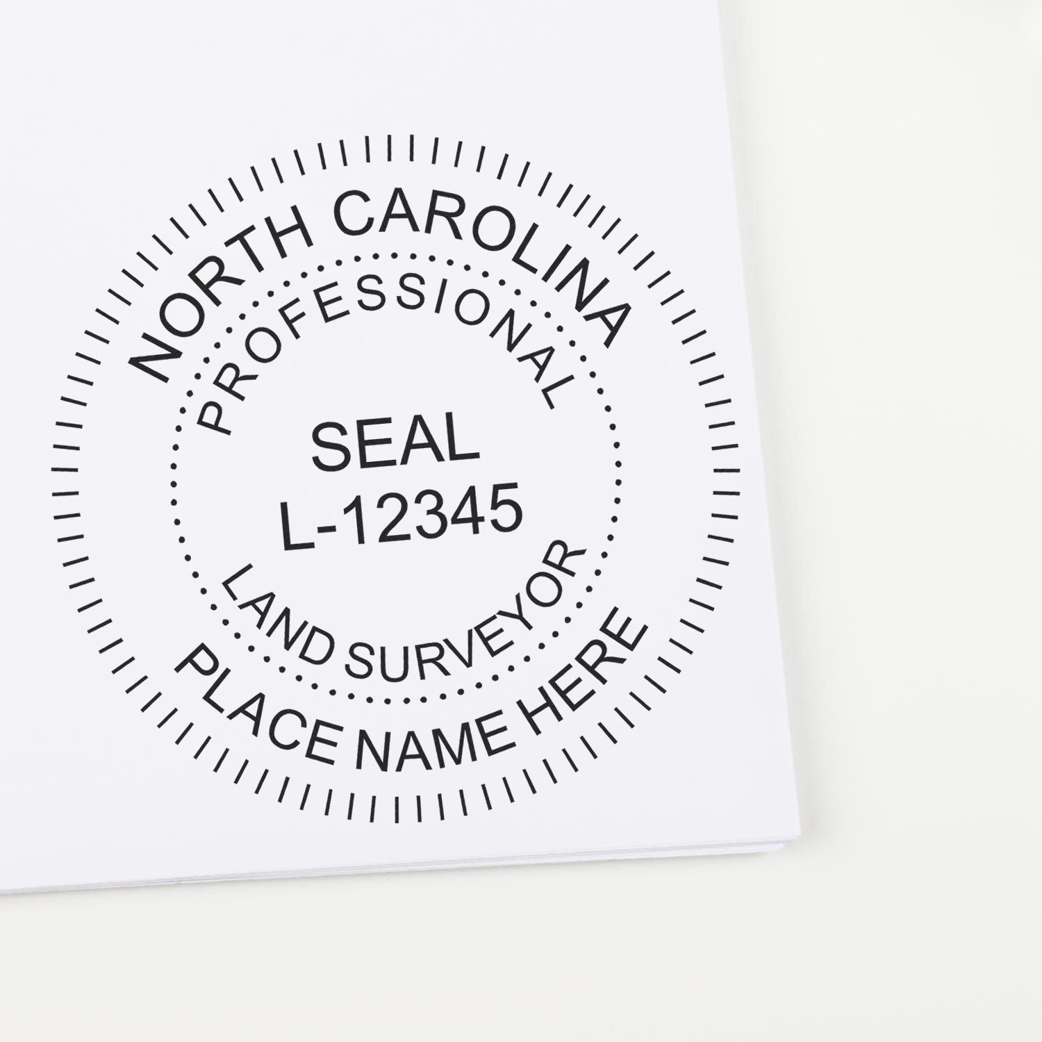 Land Surveyor Regular Rubber Stamp of Seal