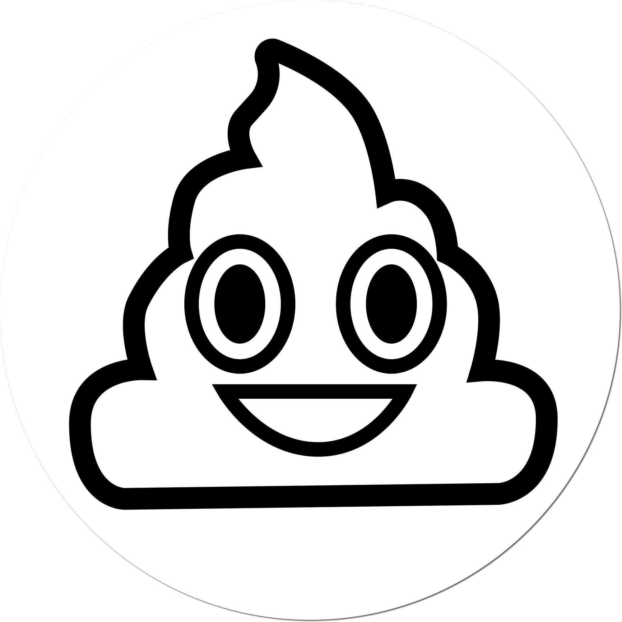 Self-Inking Smiling Poop Emojicons Stamp featuring a cheerful poop emoji design, perfect for adding fun to your stationery.