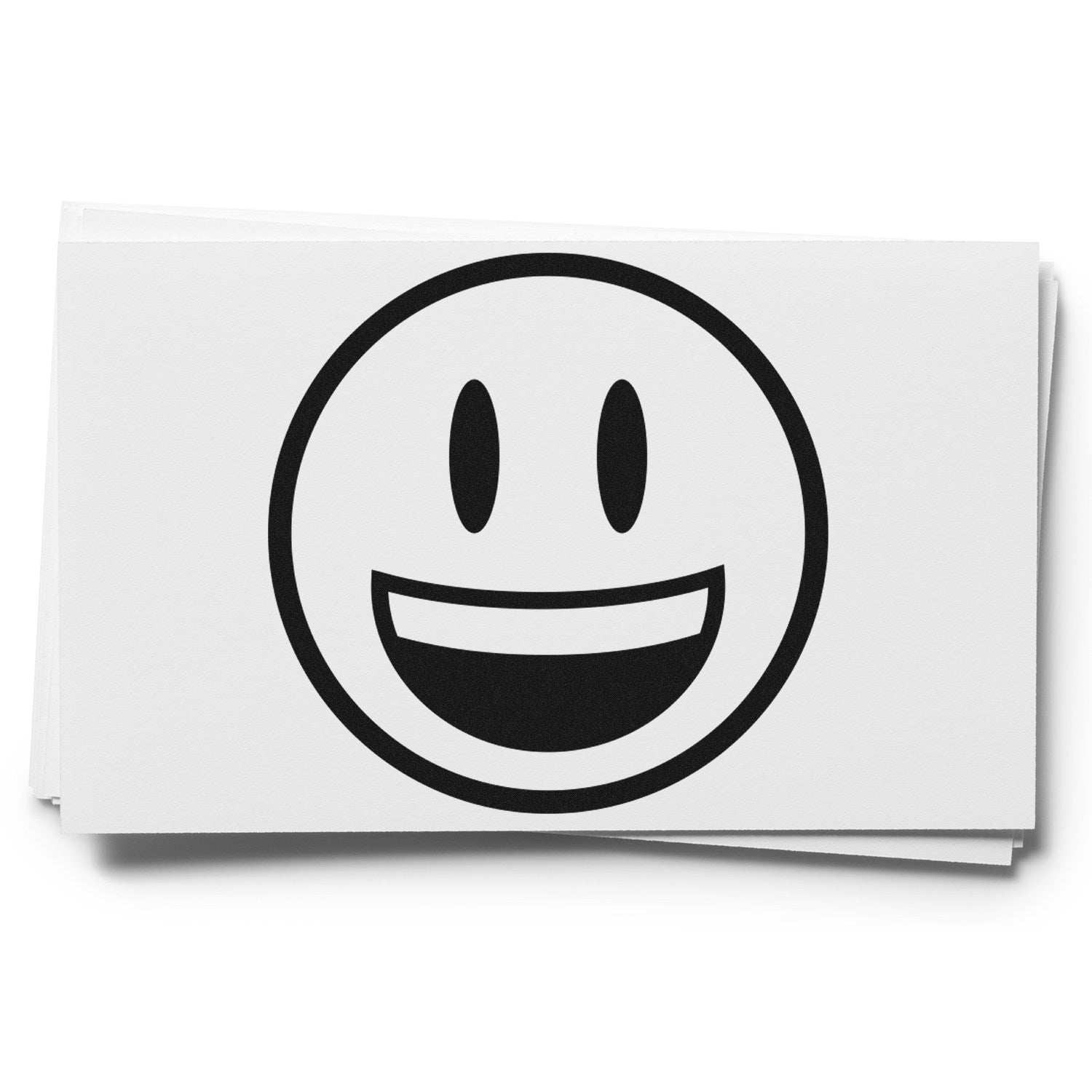 Self-Inking Grinning Delight Emoji Stamp featuring a cheerful smiley face design, perfect for adding fun to your projects. Compact and easy to use for quick stamping.