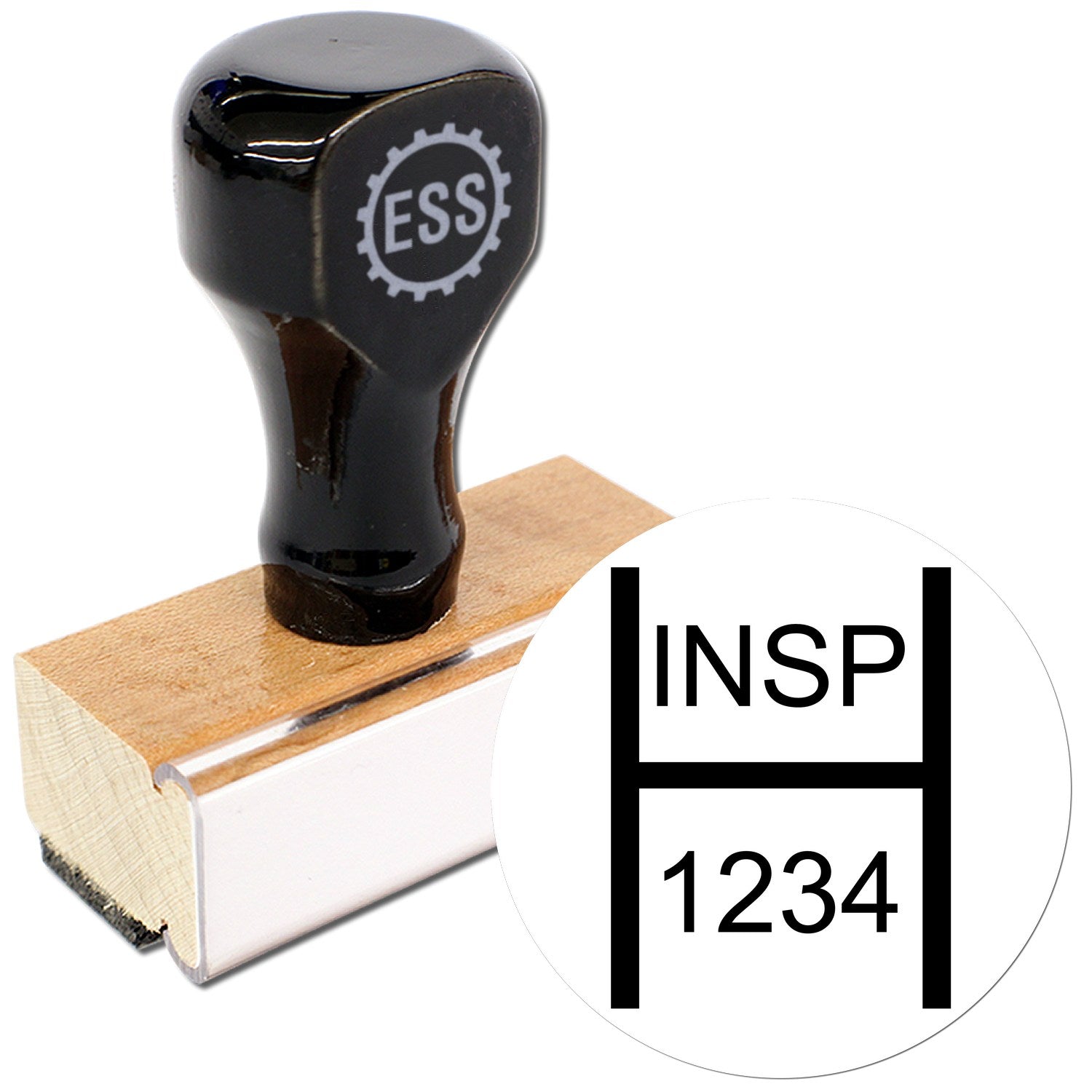Quality Checked Rubber Stamp - 1 Inch Diameter, Large Wood Handle ...