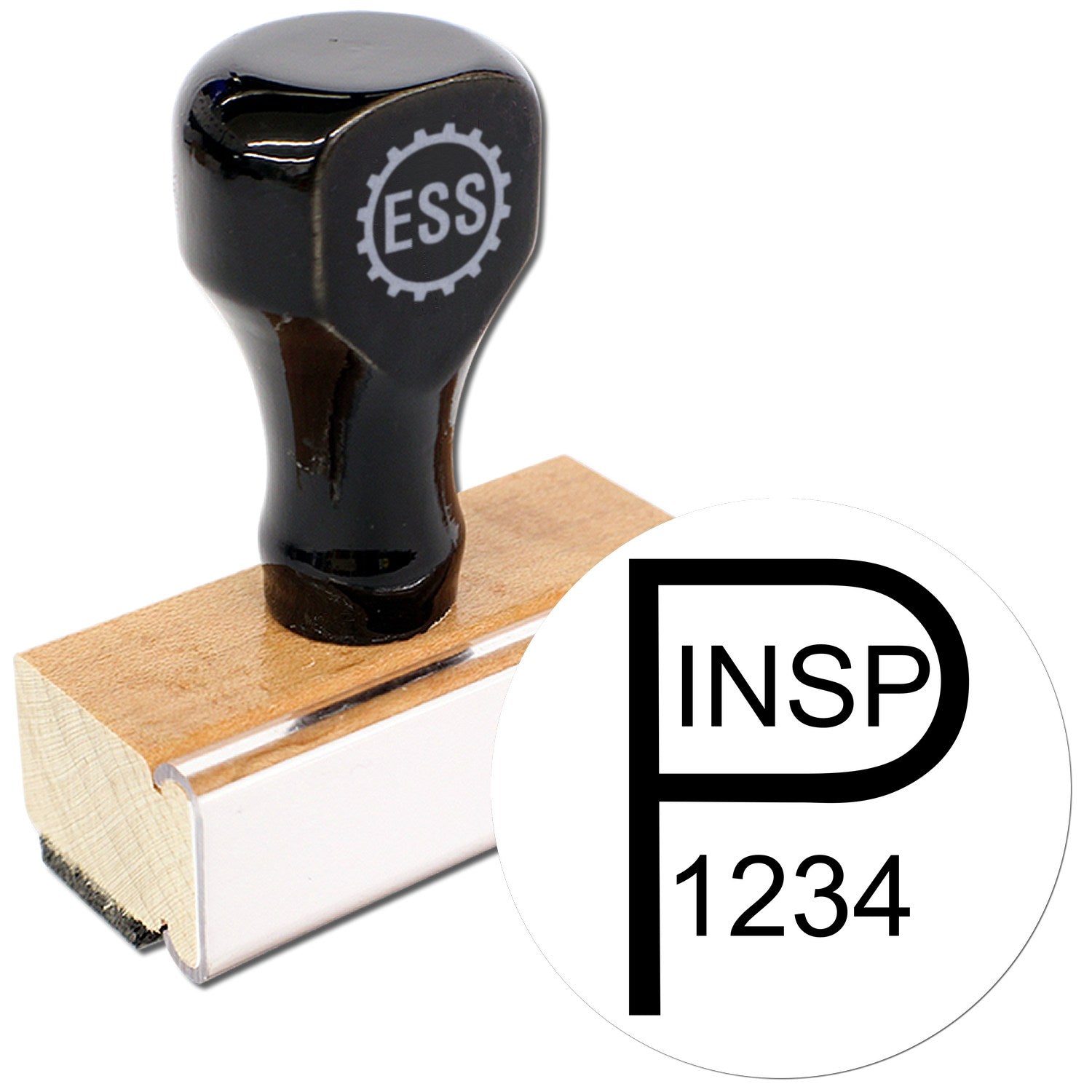 Extra Small Wood Handle Passed Inspection Status Rubber Stamp 1/2 Diameter