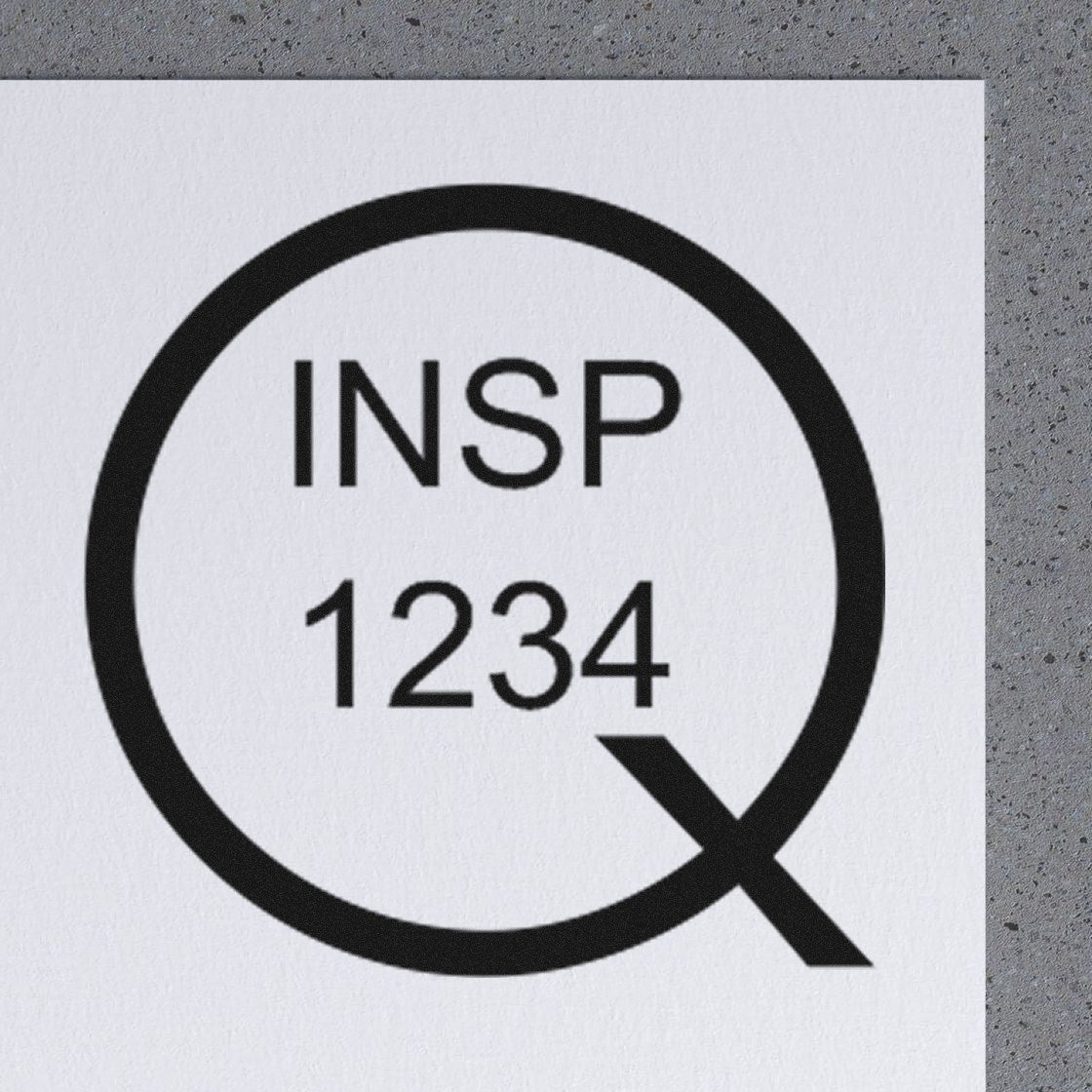 Large Self-Inking Q Inspected Self-Inking Stamp 1 Inch Diameter