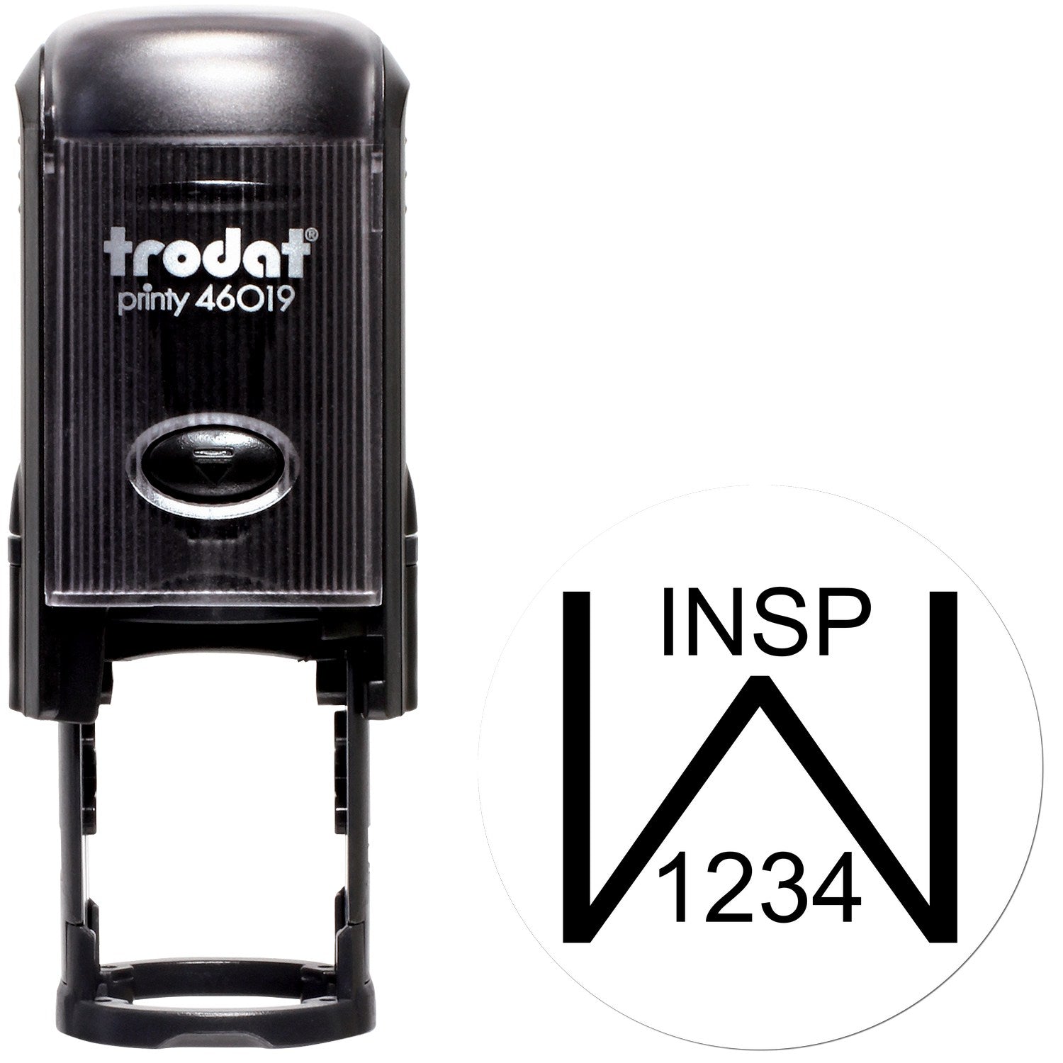 Standard Size Self-Inking W Inspection Stamp 3/4 Diameter