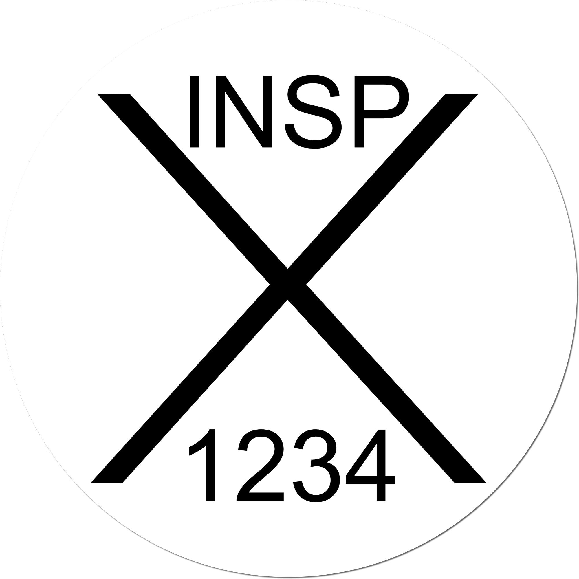 Extra Small Self-Inking Rejected Inspection Stamp 1/2 Diameter