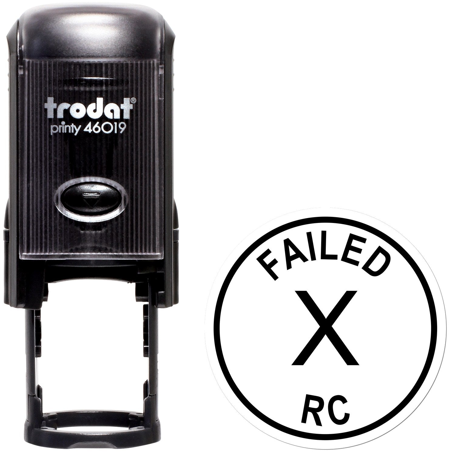 Standard Size Self-Inking Failed RC Inspection Stamp 3/4 Diameter