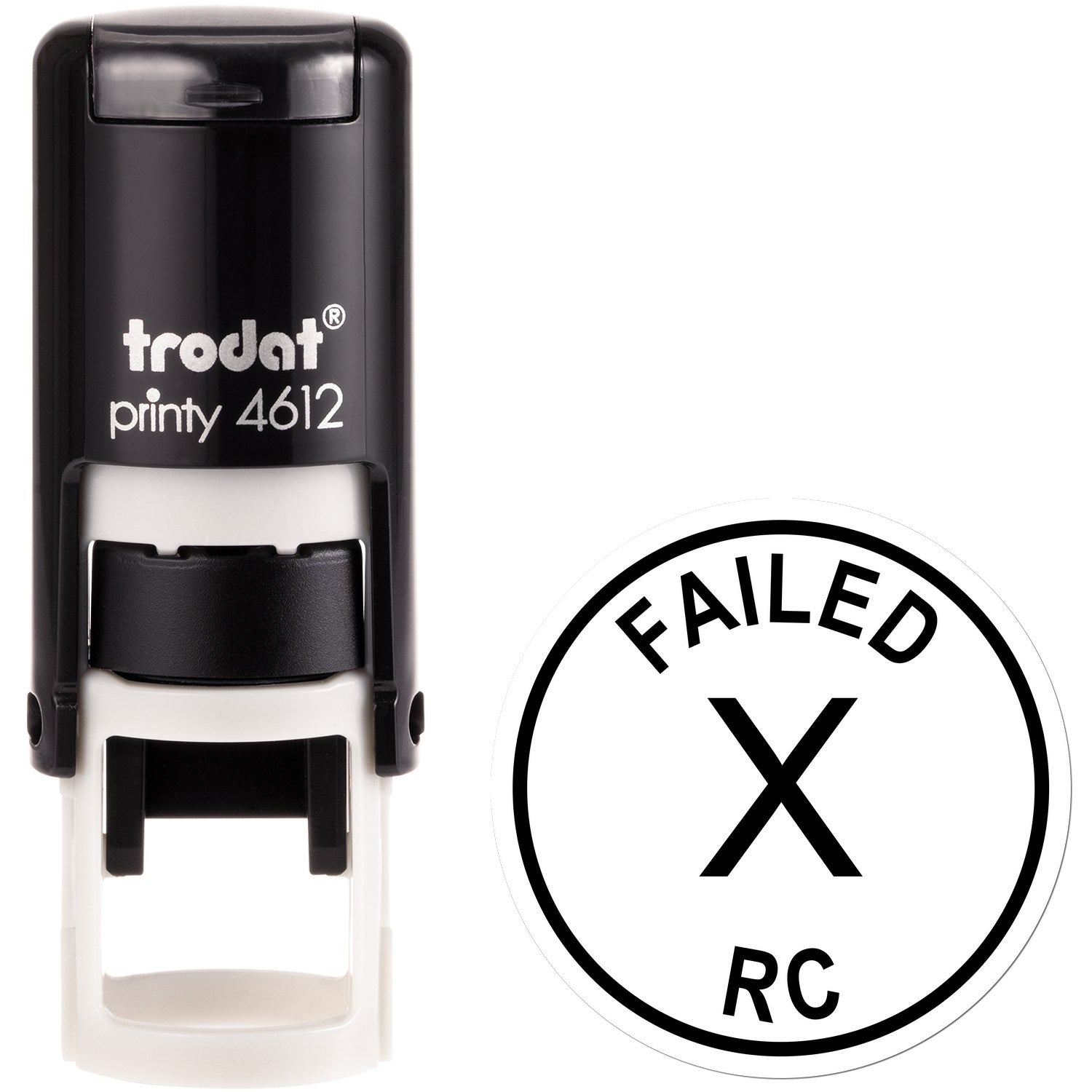 Extra Small Self-Inking Failed RC Inspection Stamp 1/2 Diameter