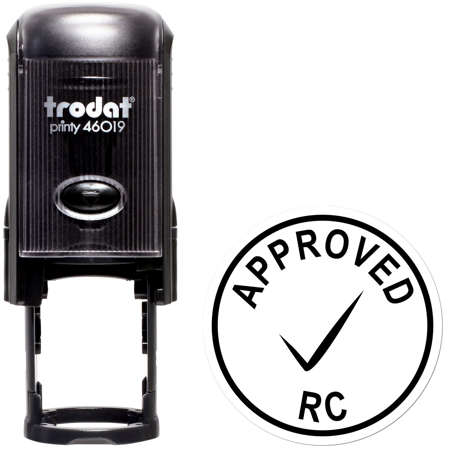 Standard Size Self-Inking Approved RC Inspection Stamp 3/4 Diameter