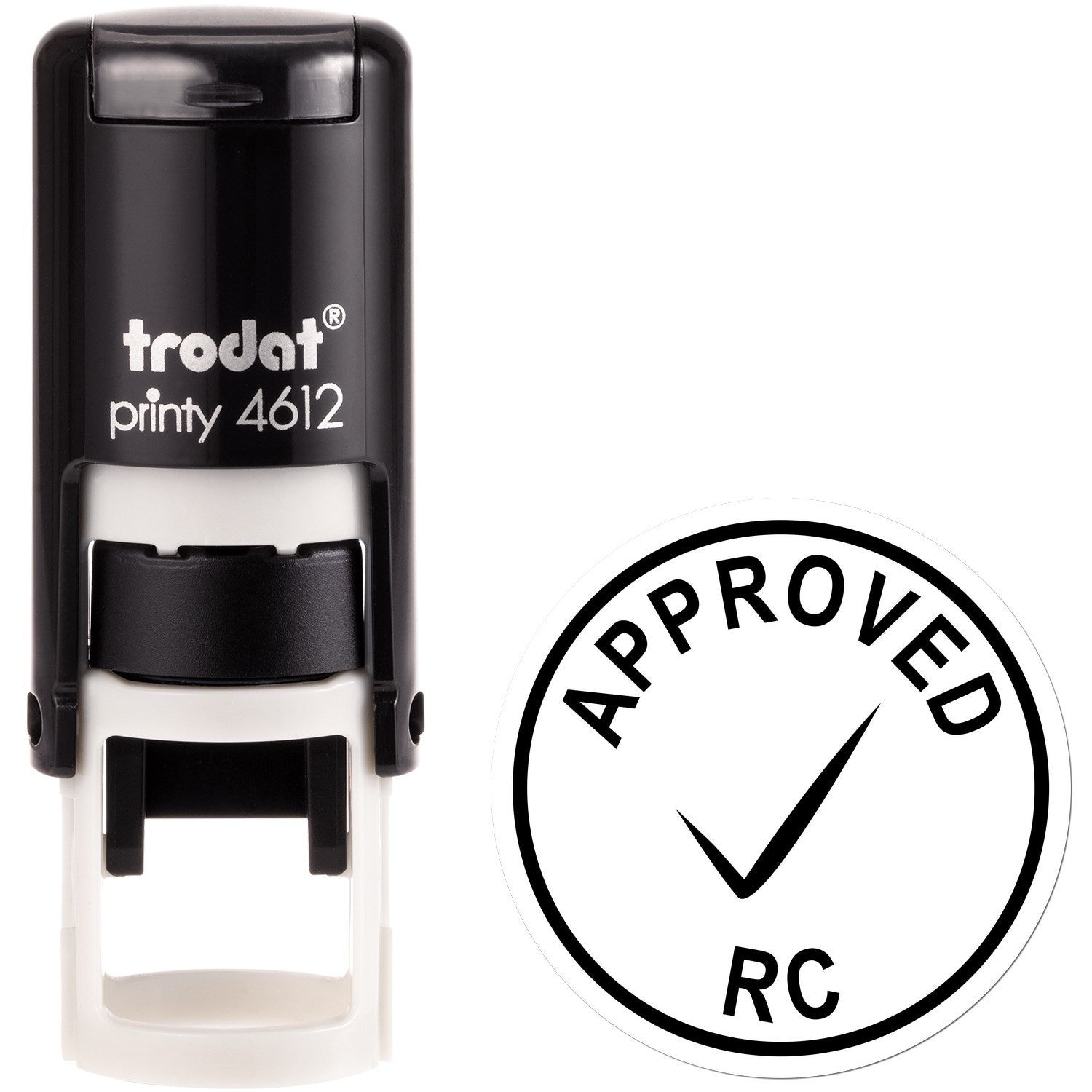 Extra Small Self-Inking Approved RC Inspection Stamp 1/2 Diameter