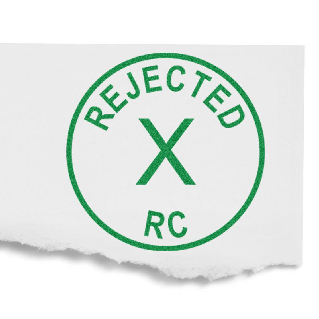 Large Self-Inking Rejected RC Inspection Self-Inking Stamp 1 Inch Diameter