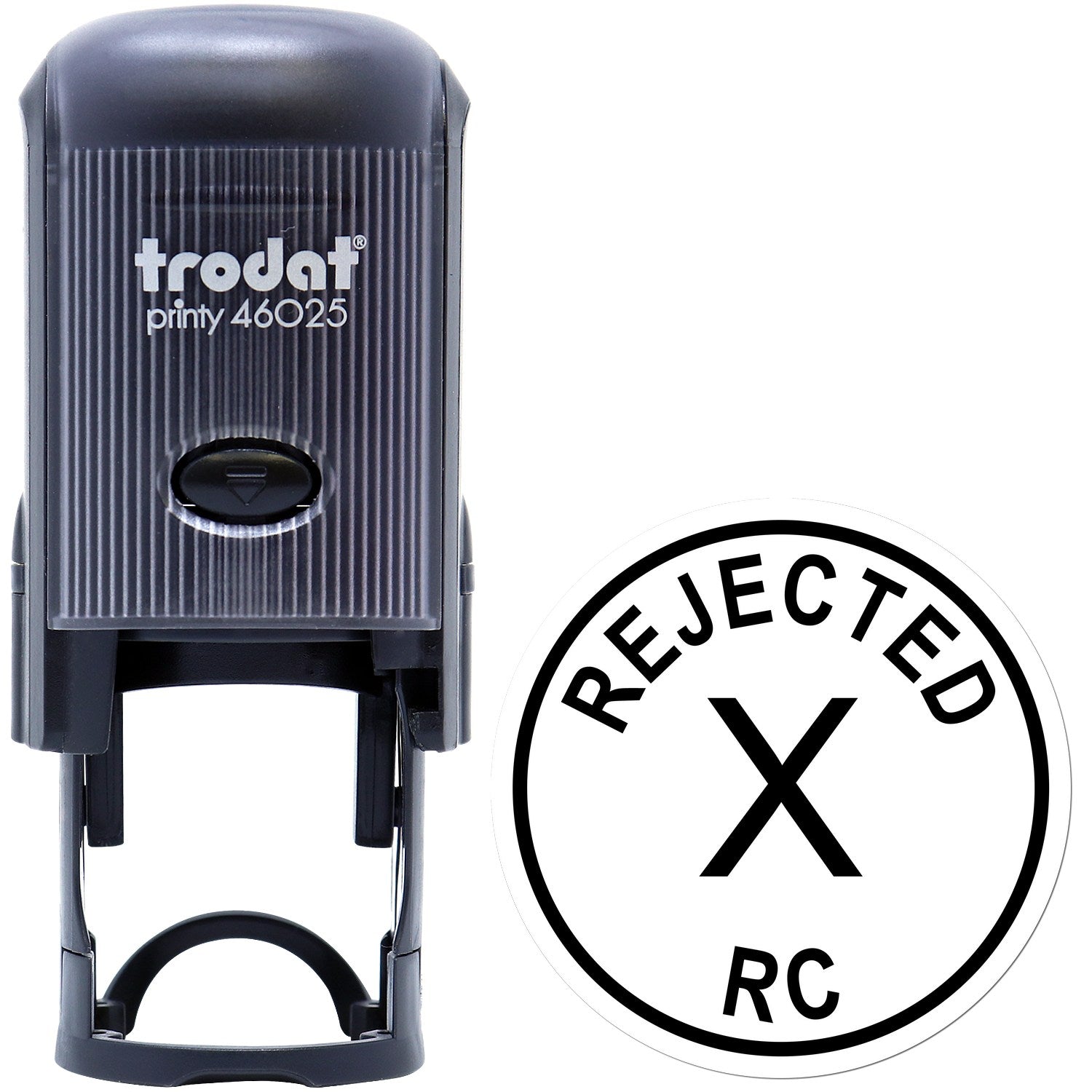 Large Self-Inking Rejected RC Inspection Self-Inking Stamp 1 Inch Diameter