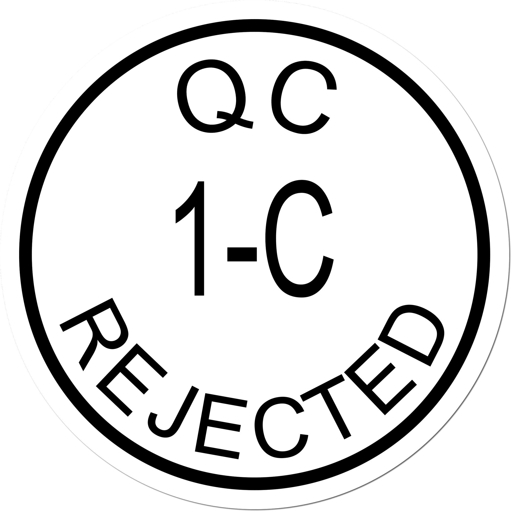 Extra Small Self-Inking QC Inspection Rejected Stamp 1/2 Diameter