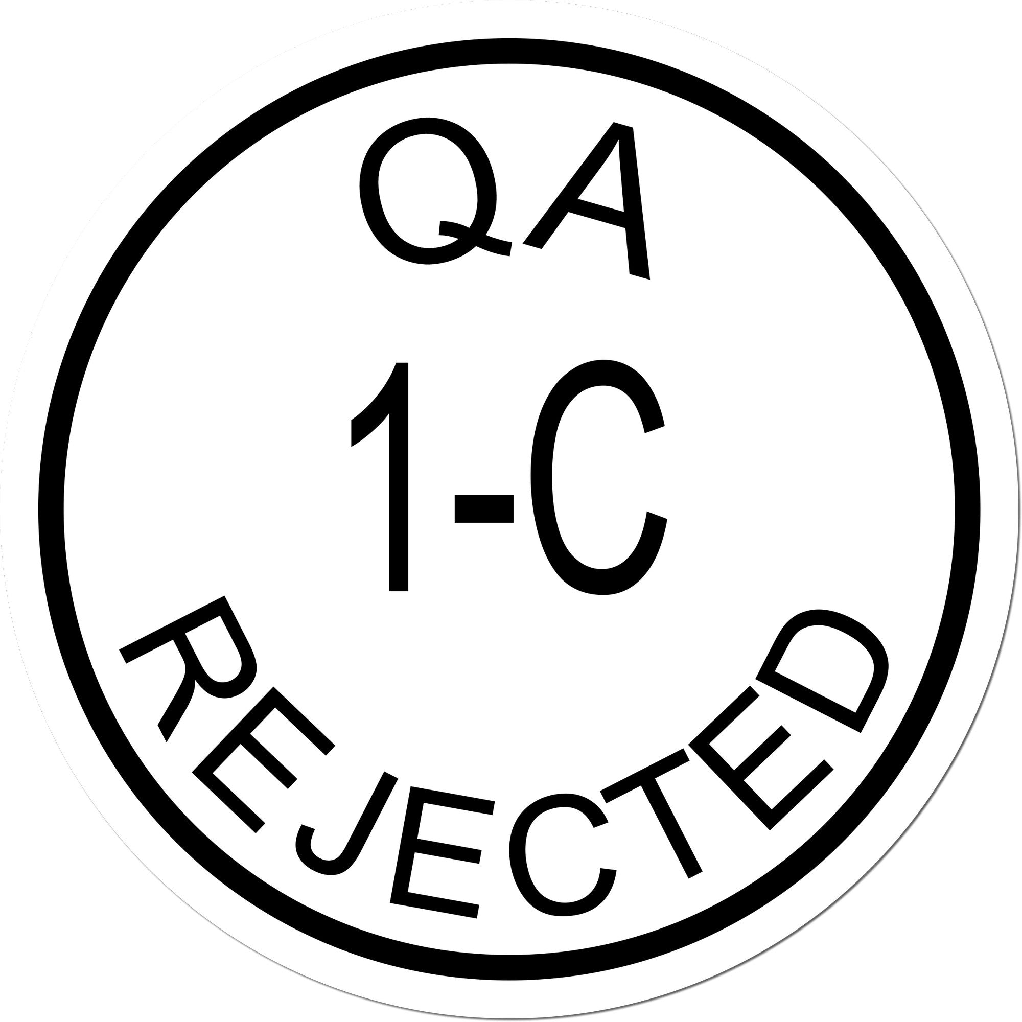 Large Self-Inking QA Inspection Rejected Self-Inking Stamp 1 Inch Diameter