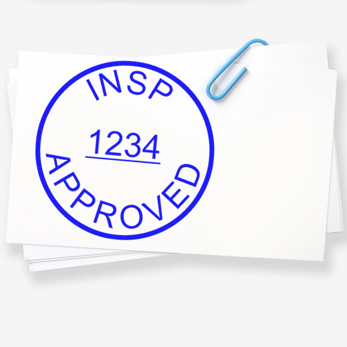 Large Self-Inking Inspected By Approved Round Self-Inking Stamp 1 Inch Diameter