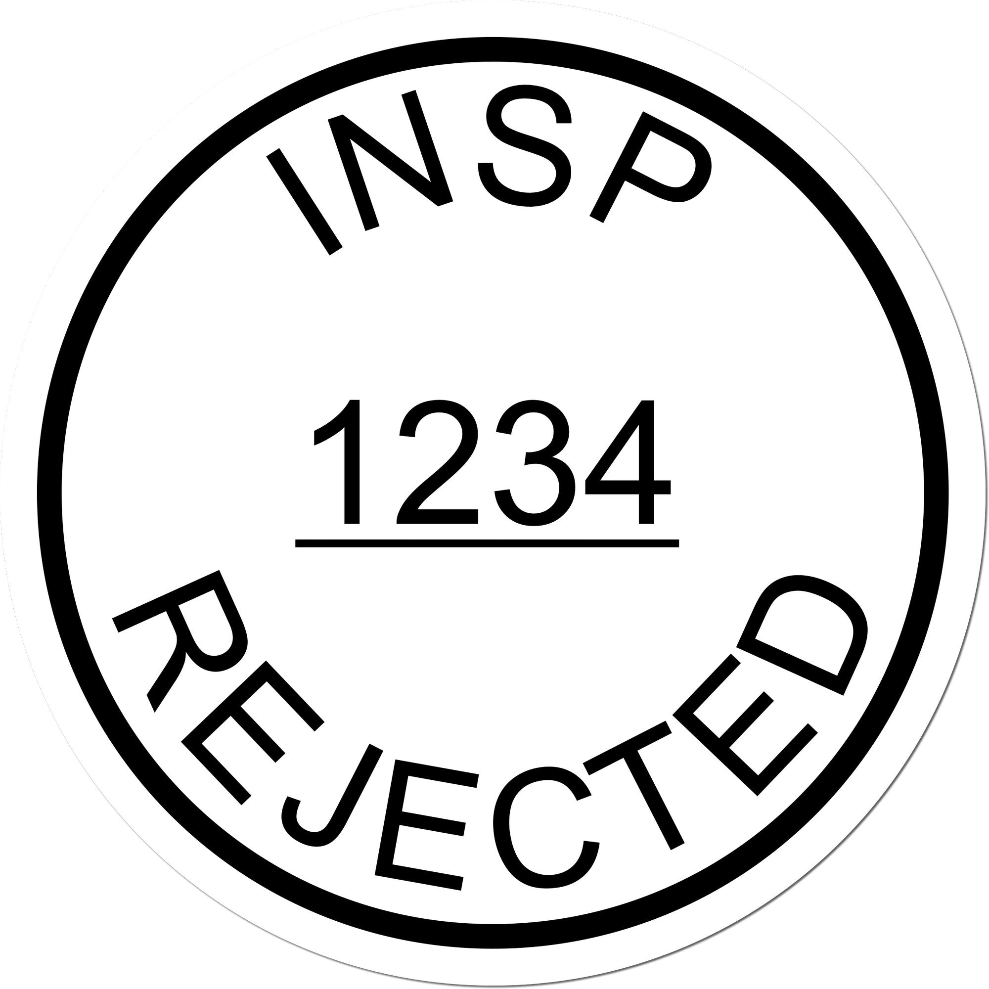 Standard Size Self-Inking Inspected Rejected Round Stamp 3/4 Diameter