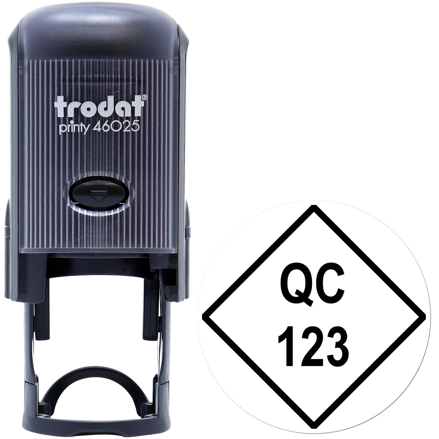 Large Self-Inking Diamond Quality Control Inspection Self-Inking Stamp ...