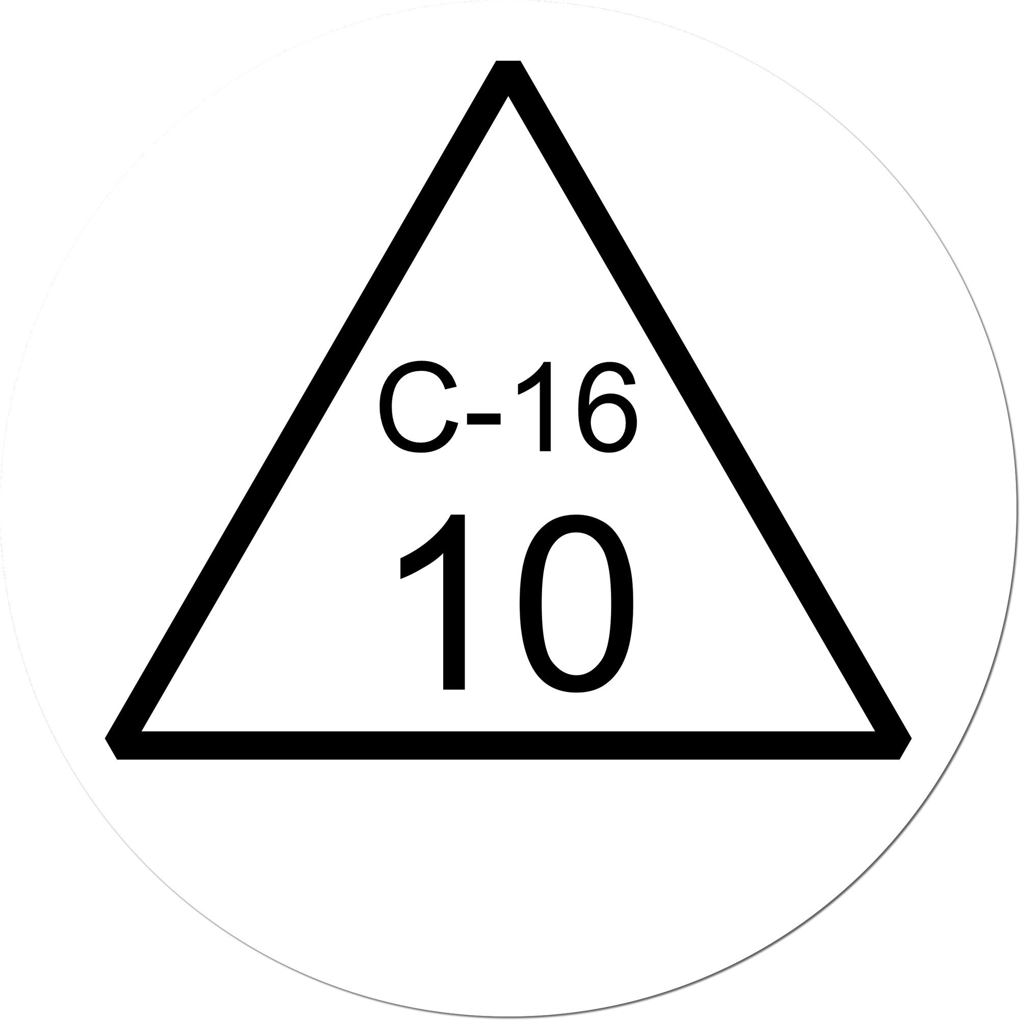 Standard Size Self-Inking Triangular Inspection Stamp 3/4 Diameter