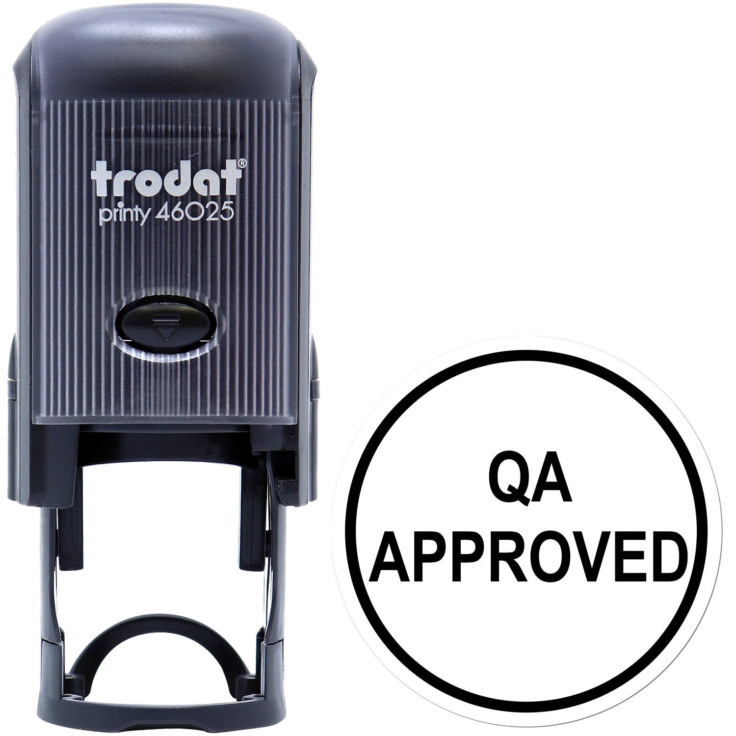 Large Self-Inking Round QA Approved Inspection Self-Inking Stamp 1 Inch Diameter