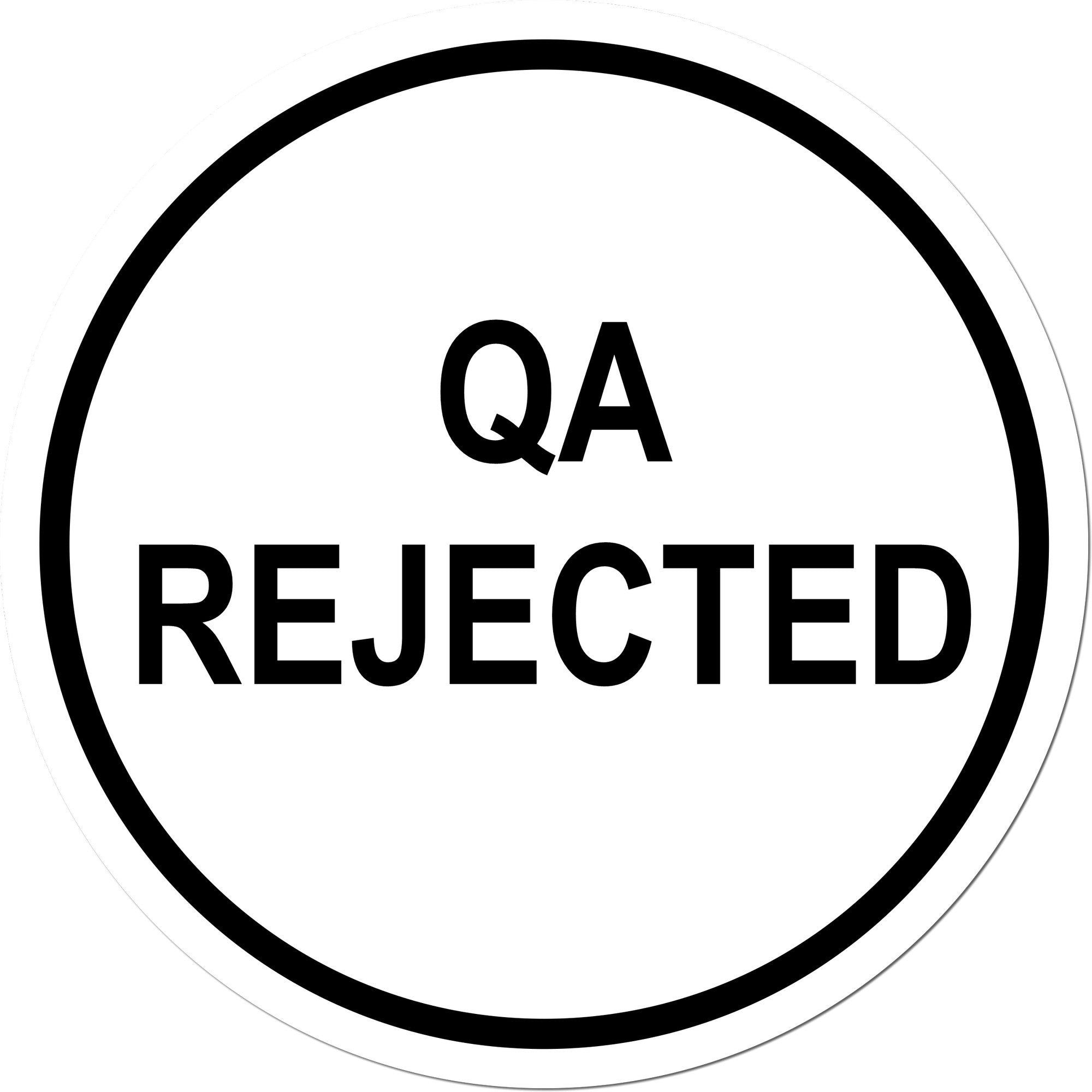 Standard Size Self-Inking Round QA Rejected Inspection Stamp 3/4 Diameter