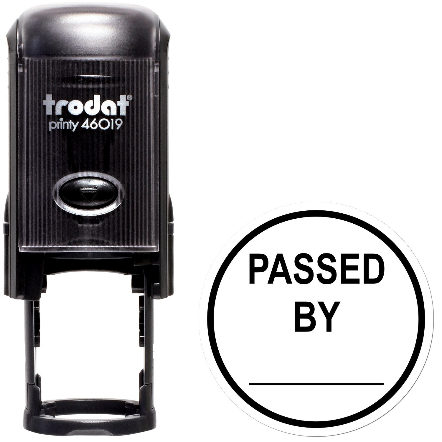 Standard Size Self-Inking Round Inspection Passed By Stamp 3/4 Diameter