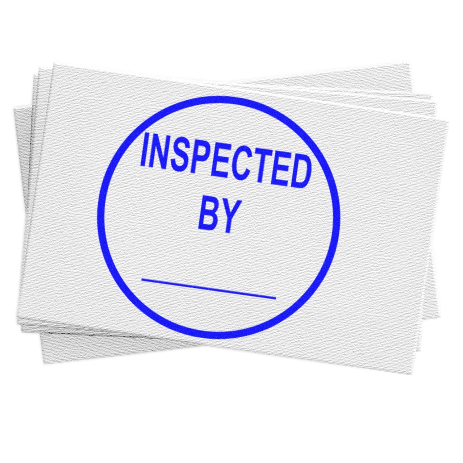 Standard Size Self-Inking Inspected By Circle With Line Stamp 3/4 Diameter