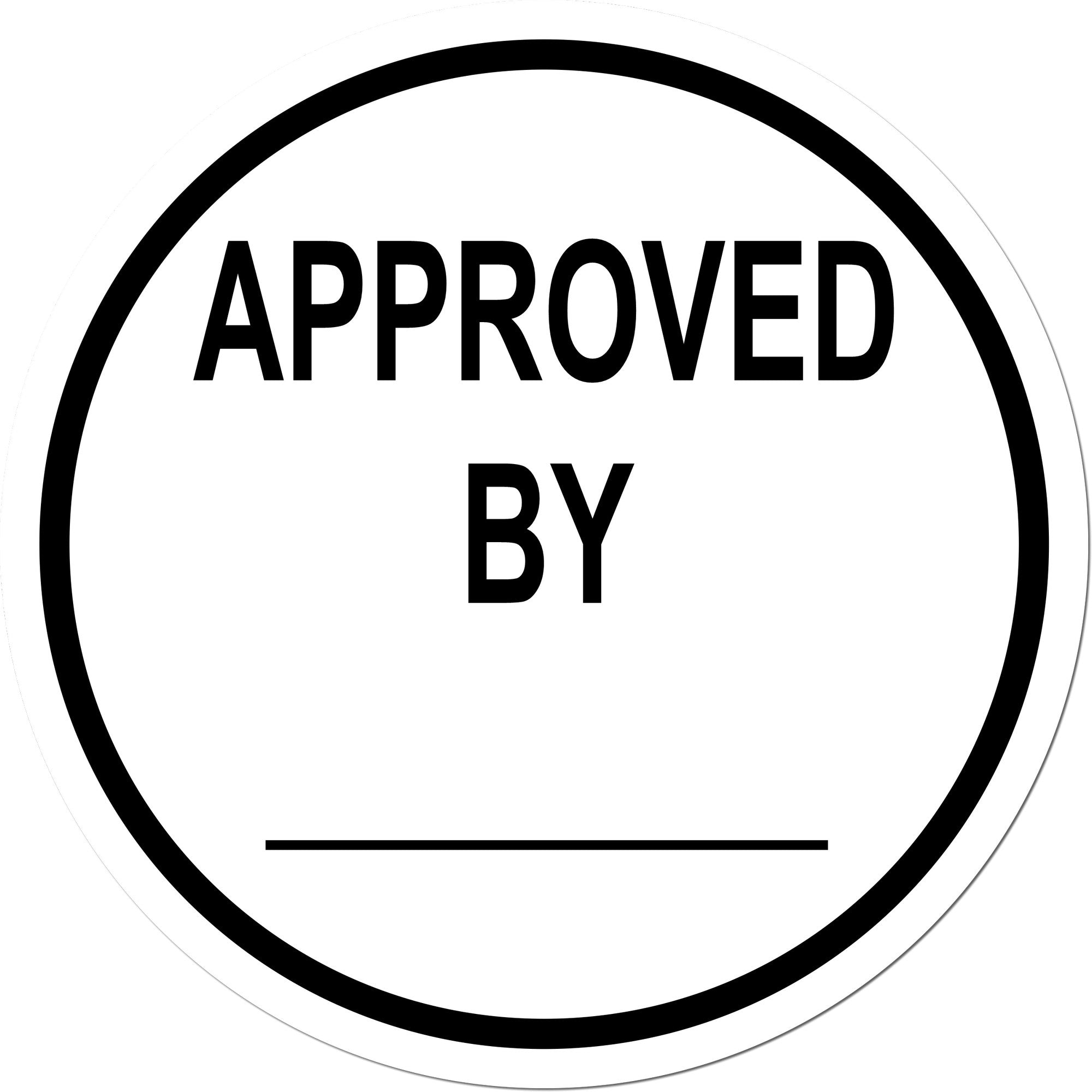 Standard Size Self-Inking Round Approved By Inspection Stamp 3/4 Diameter