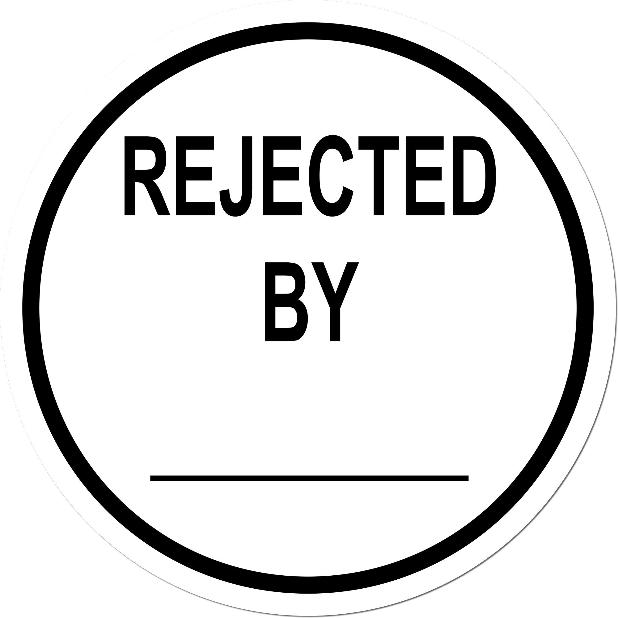 Extra Small Self-Inking Round Rejected By Inspection Stamp 1/2 Diameter