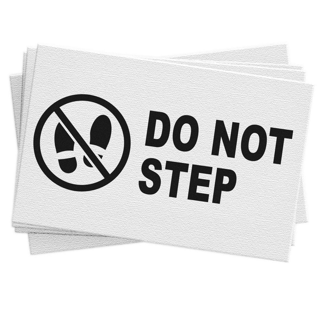 Maxlight Premium Caution Do Not Step Stamp featuring a bold Do Not Step message with a crossed-out shoe icon, ideal for safety warnings.