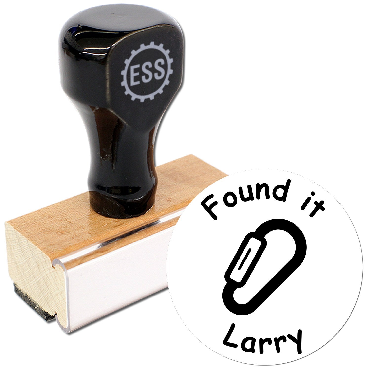Wood Handle Cache Caribiner Geocache Stamp - Engineer Seal Stamps