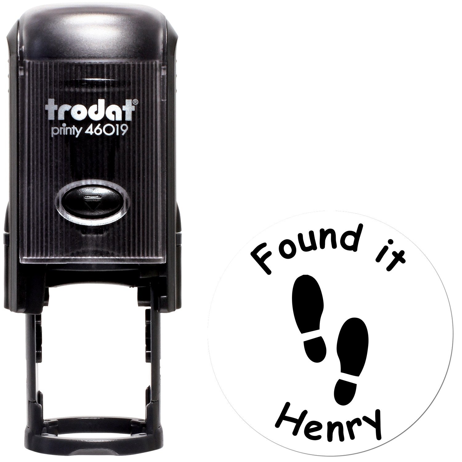Self-Inking Geo Footprint Find Geocaching Log Stamp - Engineer Seal Stamps