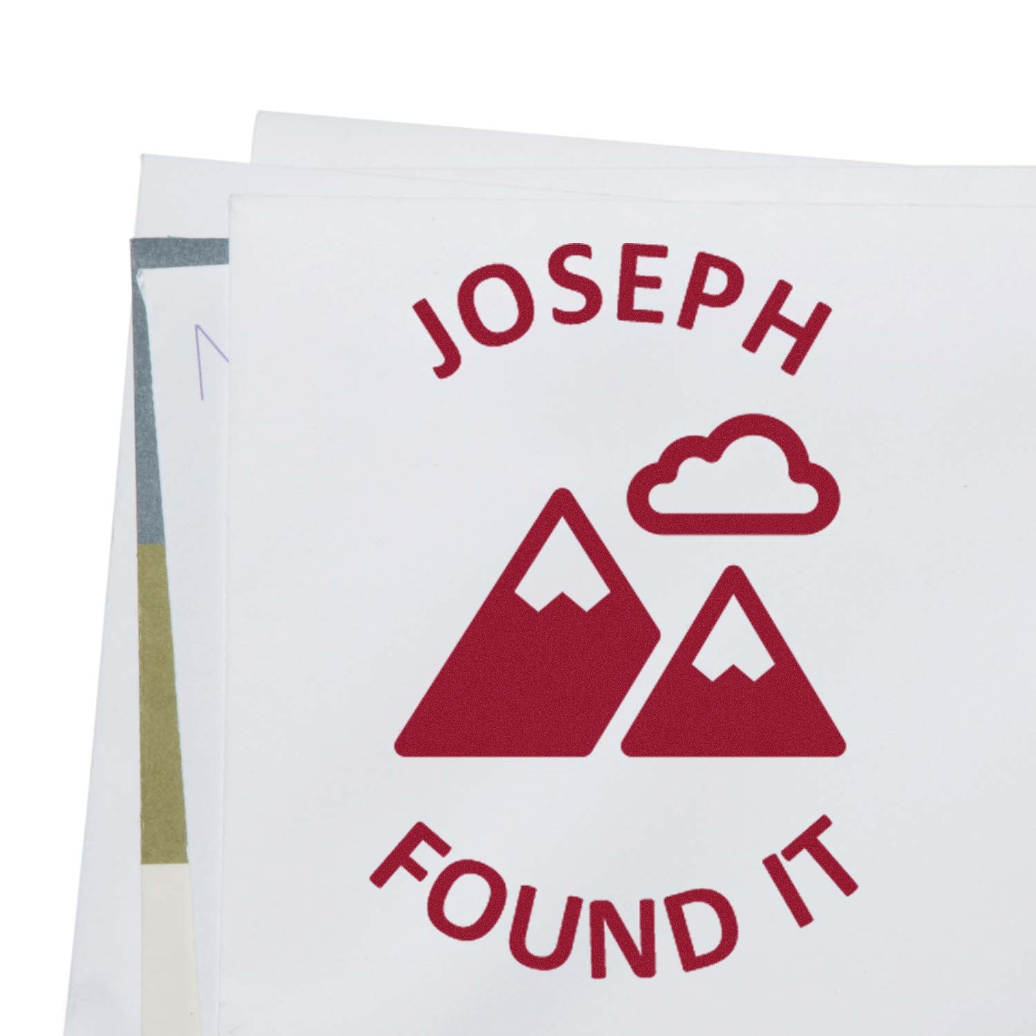 Self-Inking Mountain Treasure Hunt Geocaching Log Stamp - Engineer Seal Stamps