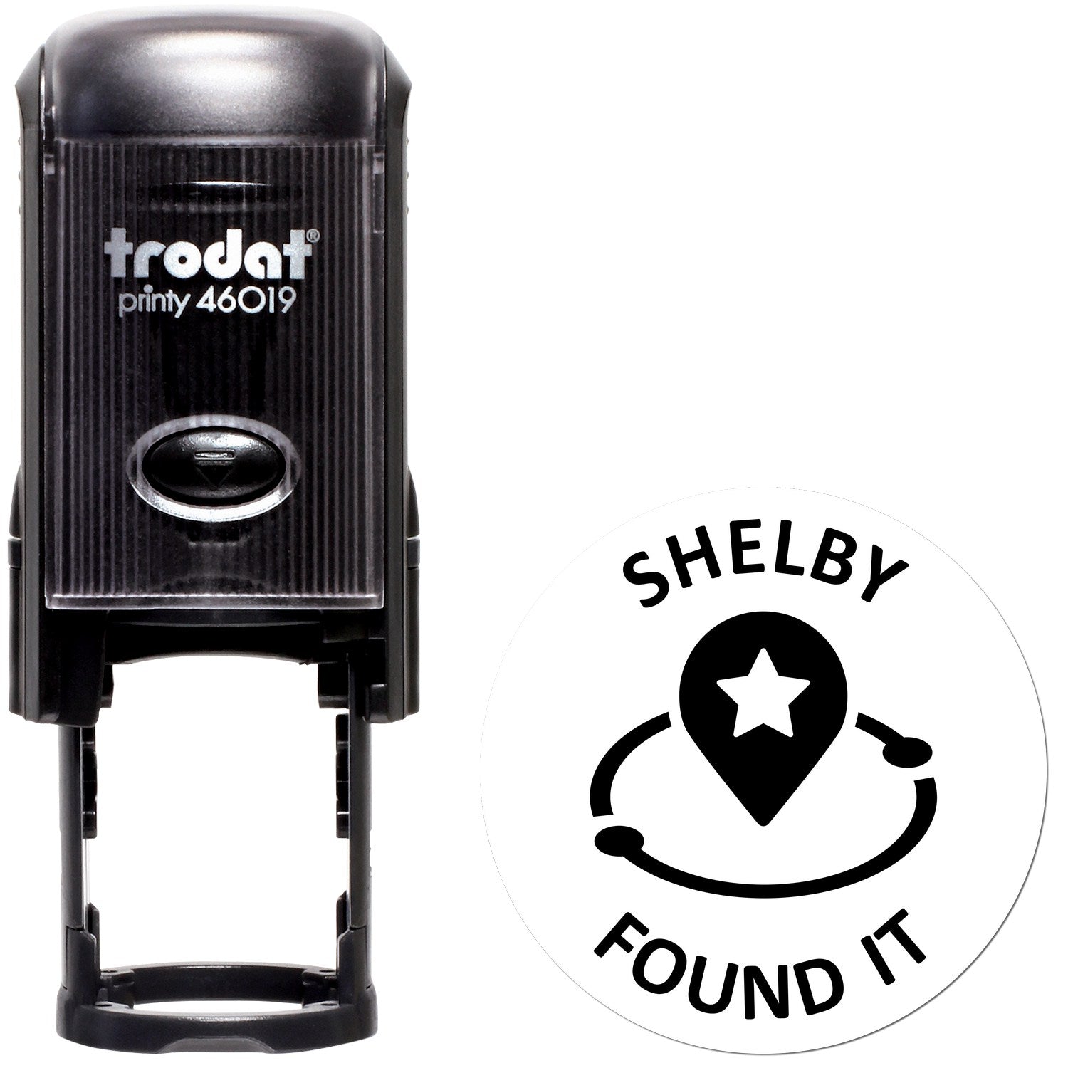 Self-Inking Geo Route Discovery Geocaching Log Stamp - Engineer Seal Stamps