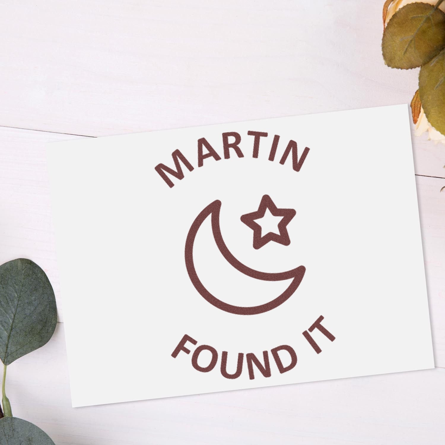 Self-Inking Moonlit Discovery Geocaching Log Stamp - Engineer Seal Stamps