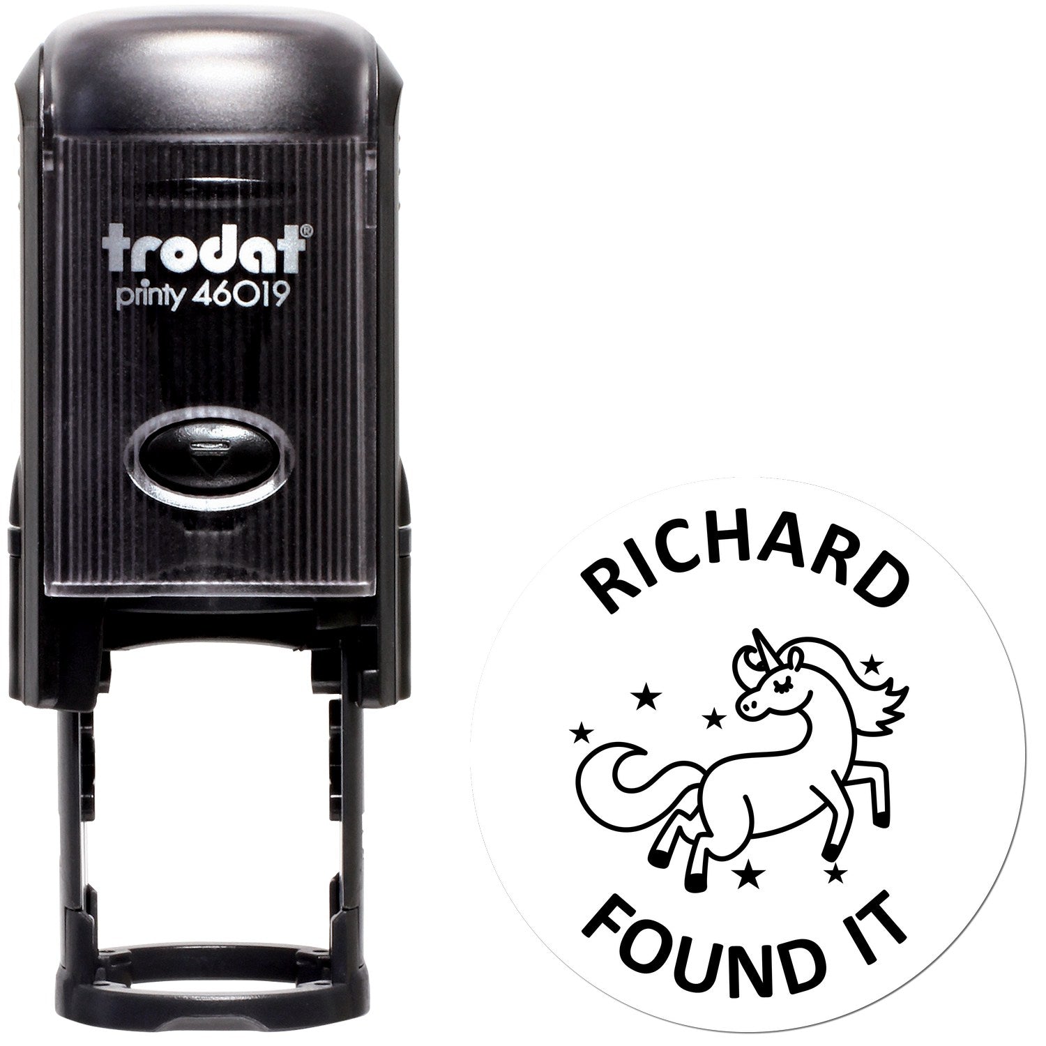 Self-Inking Unicorn Discovery Geocaching Log Stamp - Engineer Seal Stamps