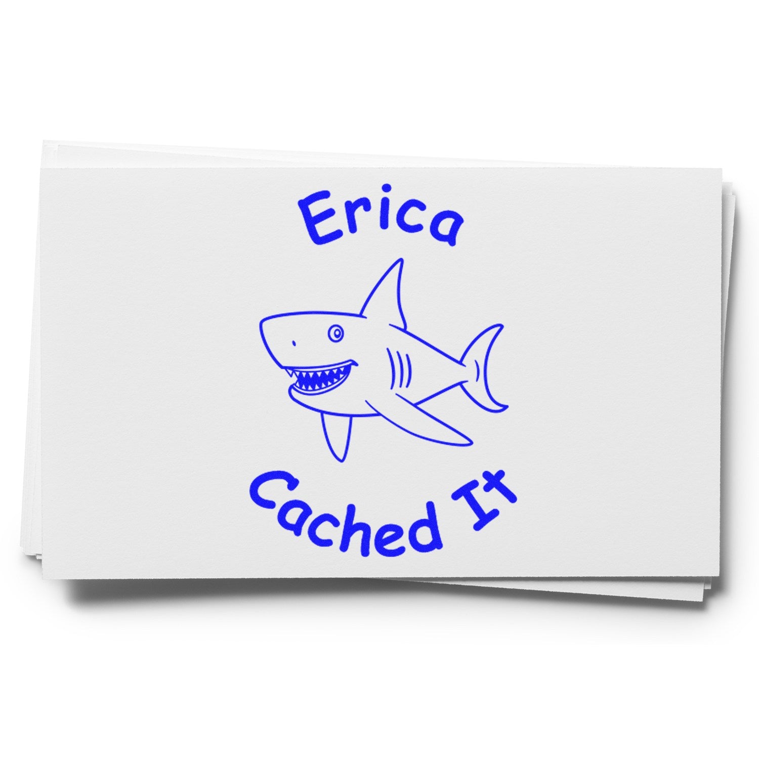 Self-Inking Shark Cache Splash Geocaching Log Stamp - Engineer Seal Stamps