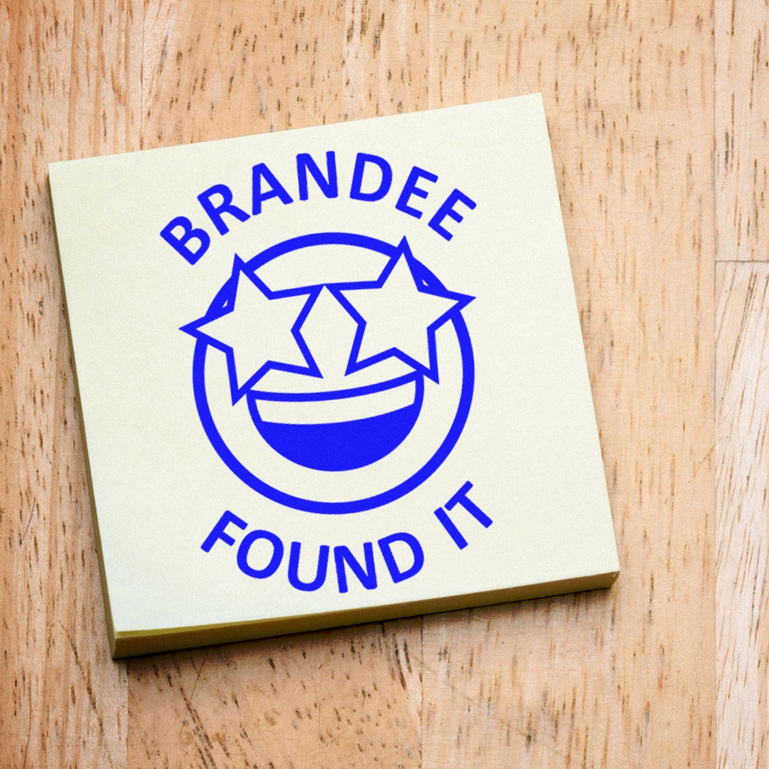Wood Handle Starry-Eyed Discovery Geocache Stamp