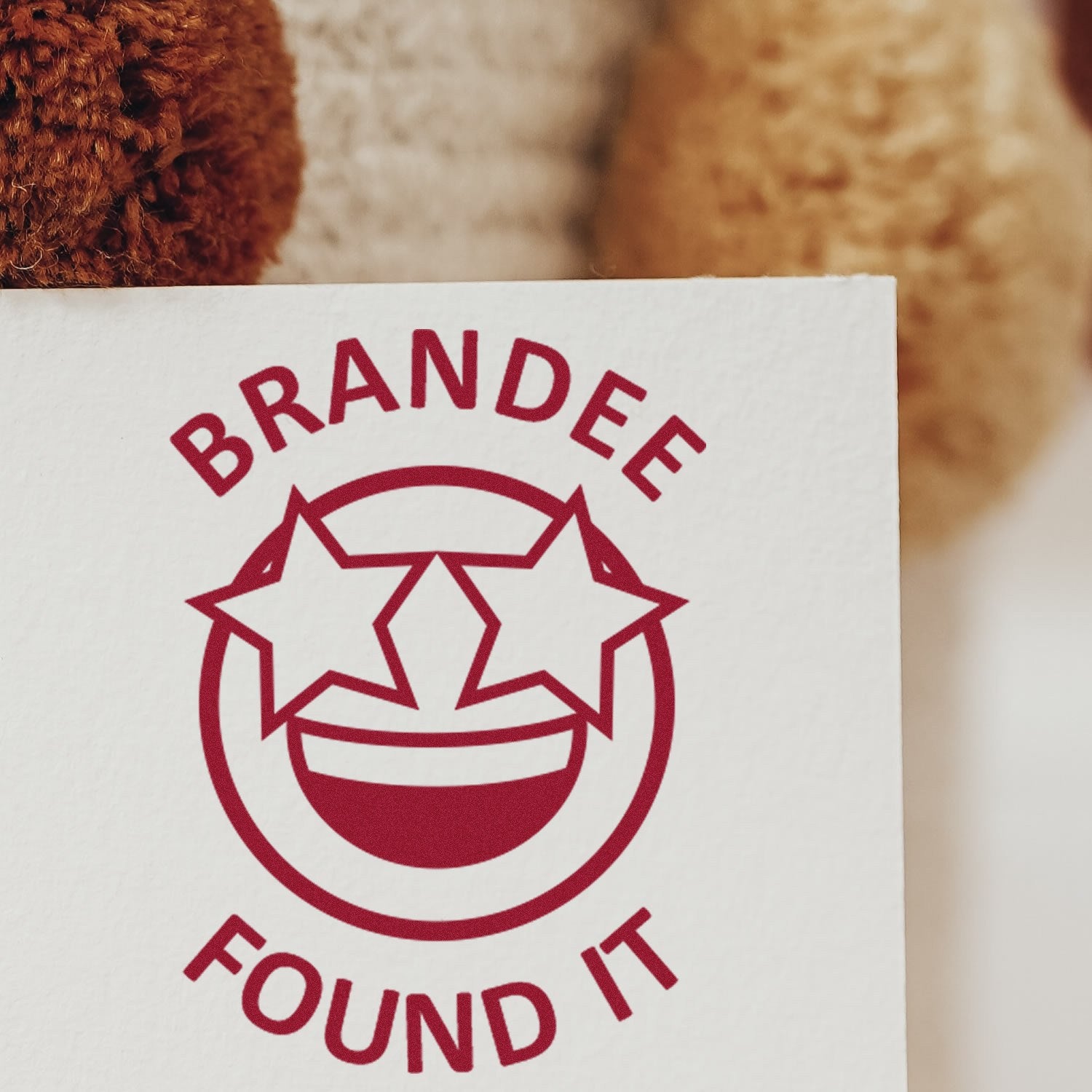 Wood Handle Starry-Eyed Discovery Geocache Stamp