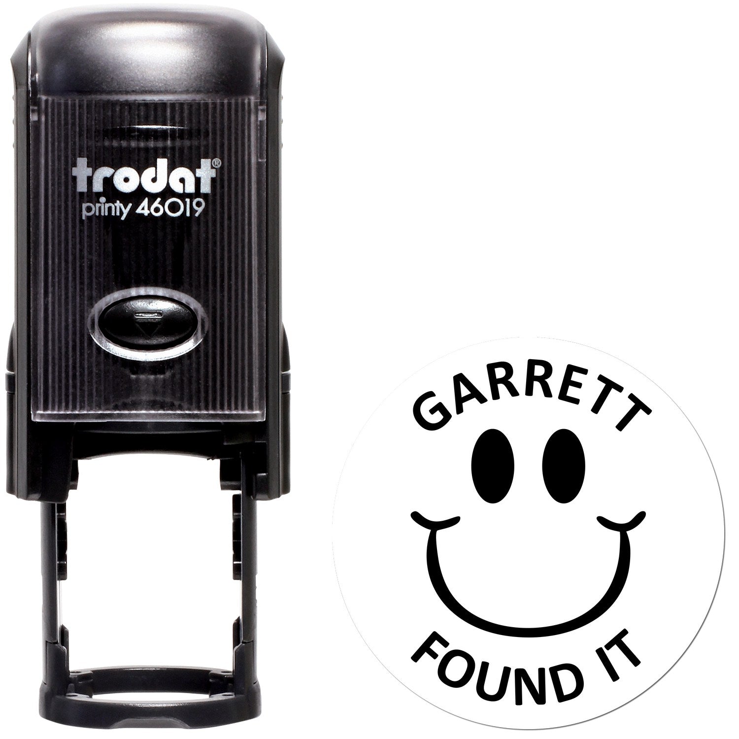 Self-Inking Cache Smiley Geocaching Log Stamp - Engineer Seal Stamps